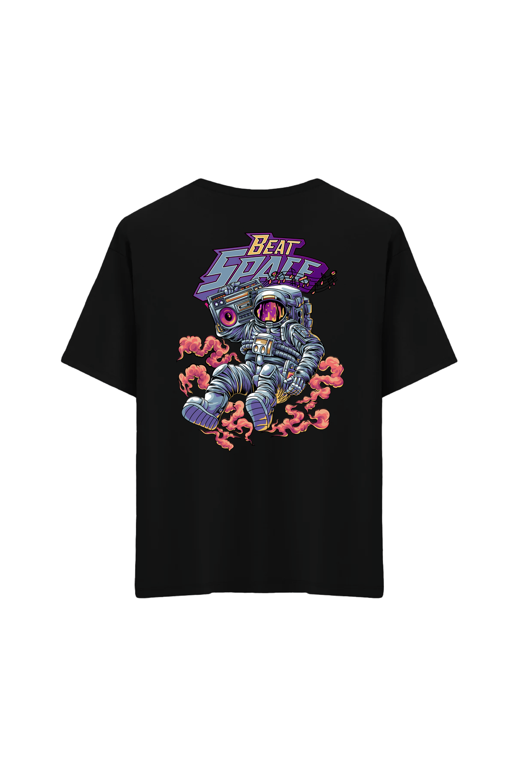 Oversize Unisex Bisiklet Yaka T-Shirt