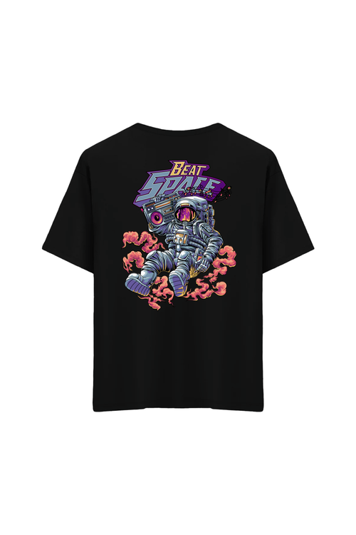 Oversize Unisex Bisiklet Yaka T-Shirt
