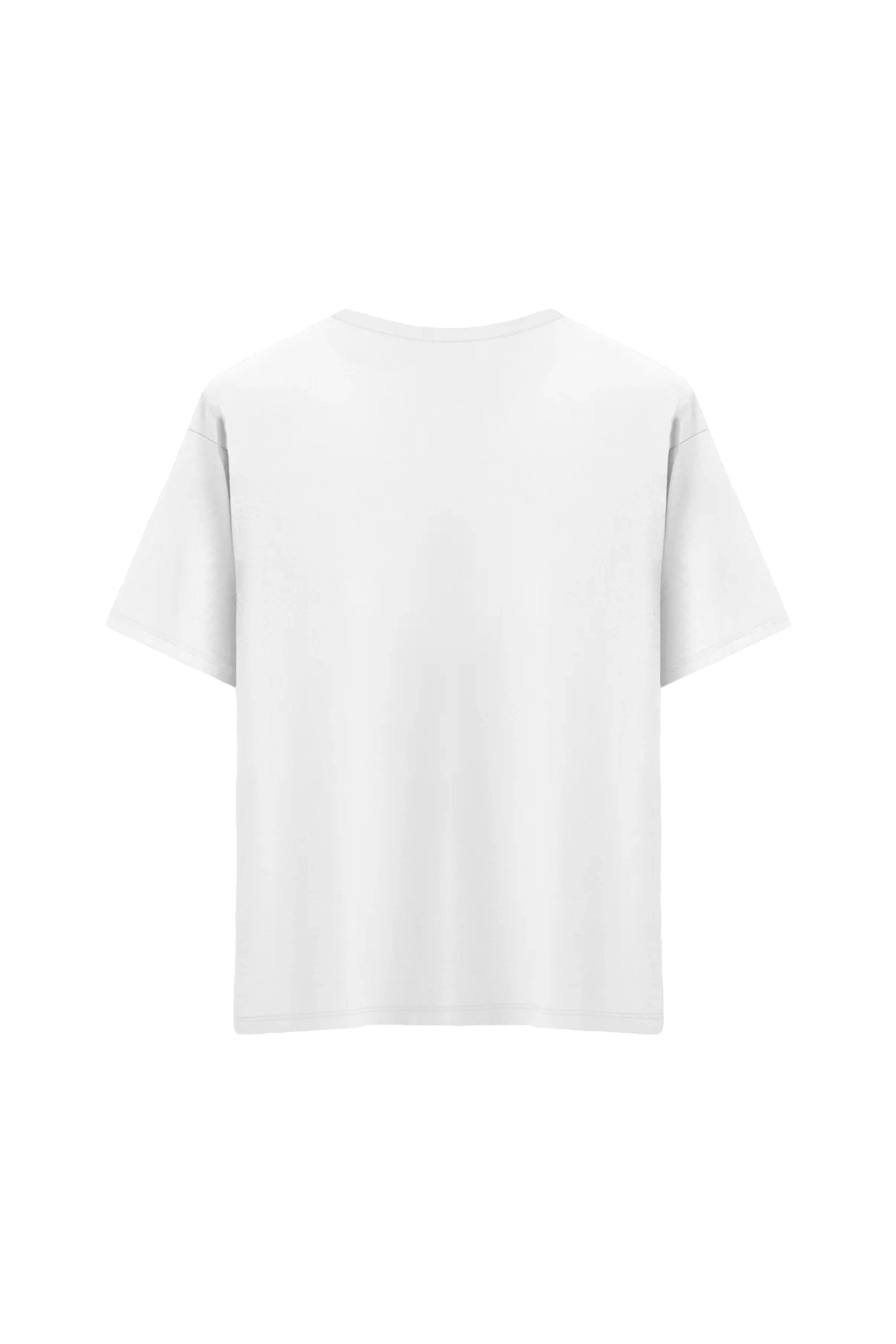 Oversize Unisex Bisiklet Yaka T-Shirt