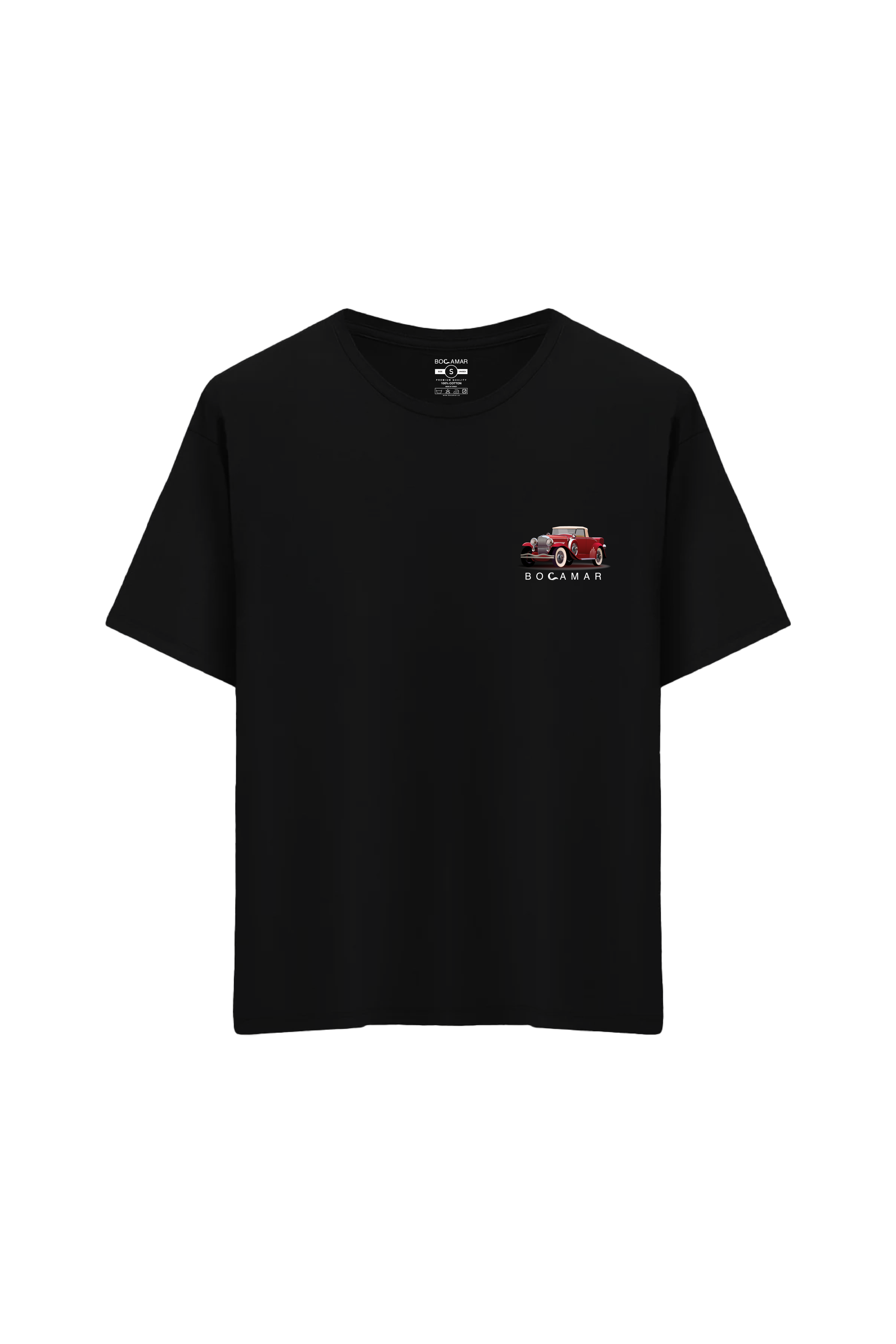 Oversize Unisex Bisiklet Yaka T-Shirt