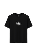 Tac Mahal Baskılı Oversize Unisex Bisiklet Yaka T-Shirt