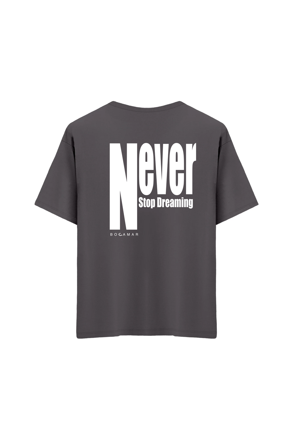Oversize Unisex Bisiklet Yaka T-Shirt