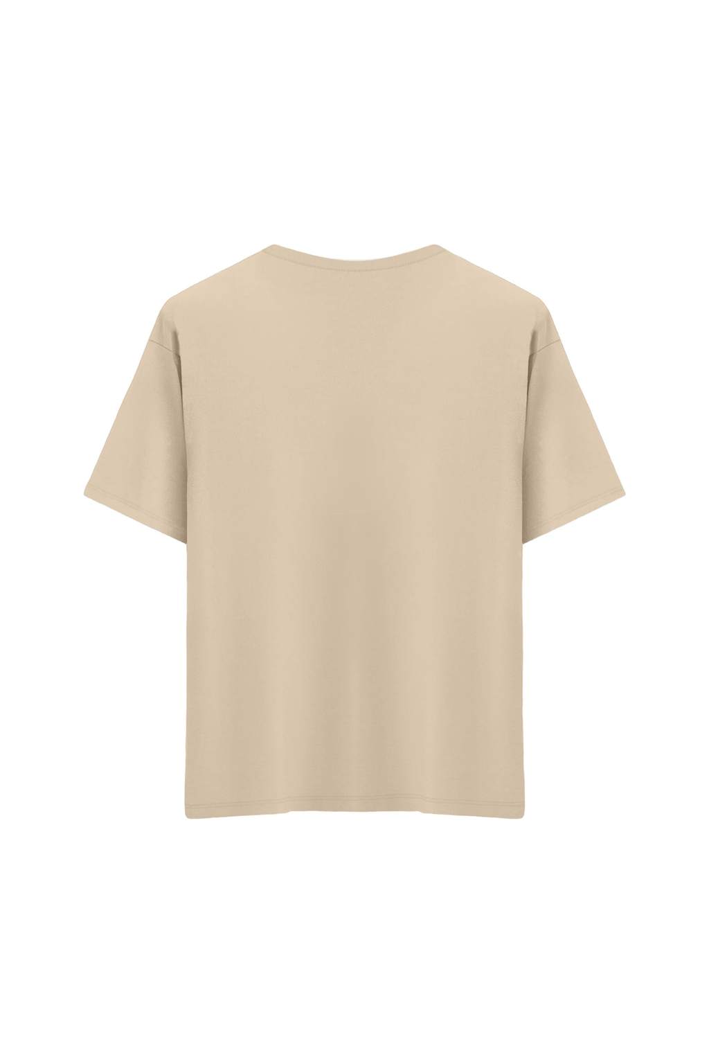 Oversize Unisex Bisiklet Yaka T-Shirt
