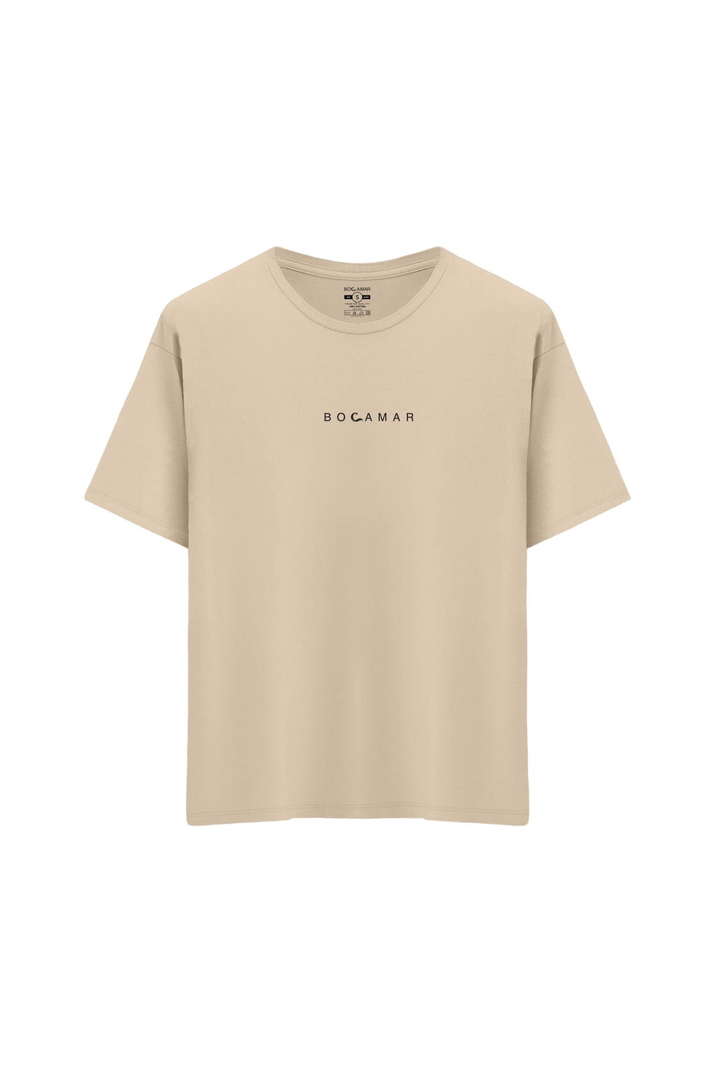 Oversize Unisex Bisiklet Yaka T-Shirt