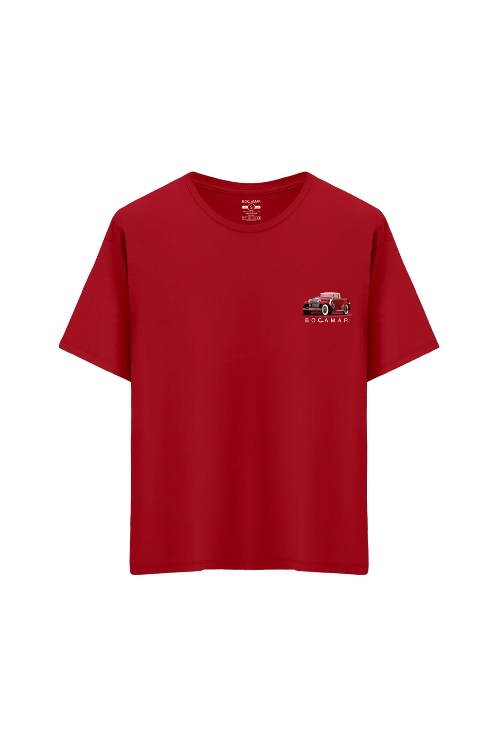 Oversize Unisex Bisiklet Yaka T-Shirt