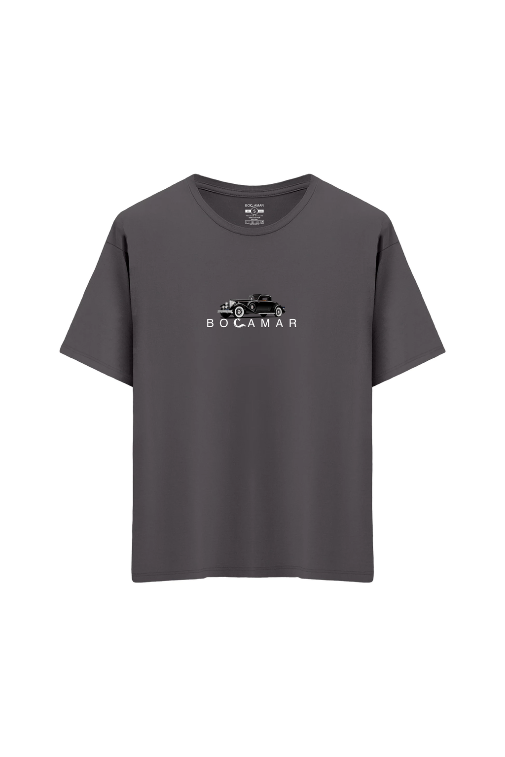 Oversize Unisex Bisiklet Yaka T-Shirt