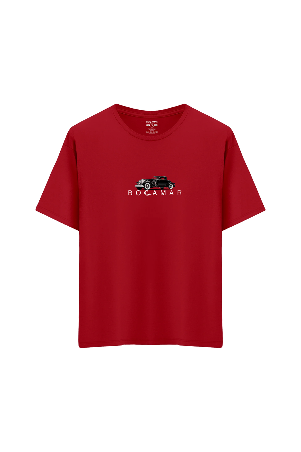 Oversize Unisex Bisiklet Yaka T-Shirt