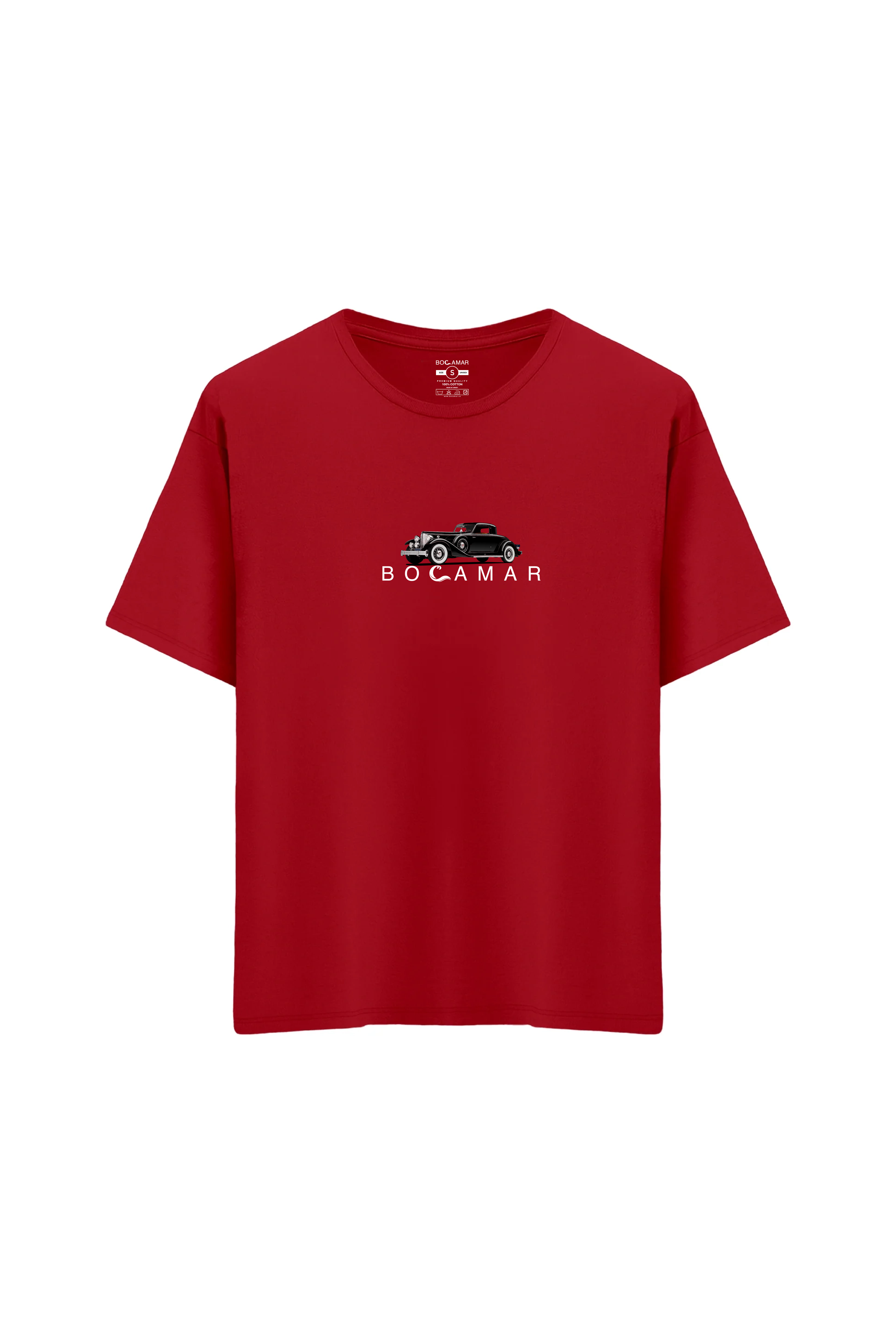 Oversize Unisex Bisiklet Yaka T-Shirt