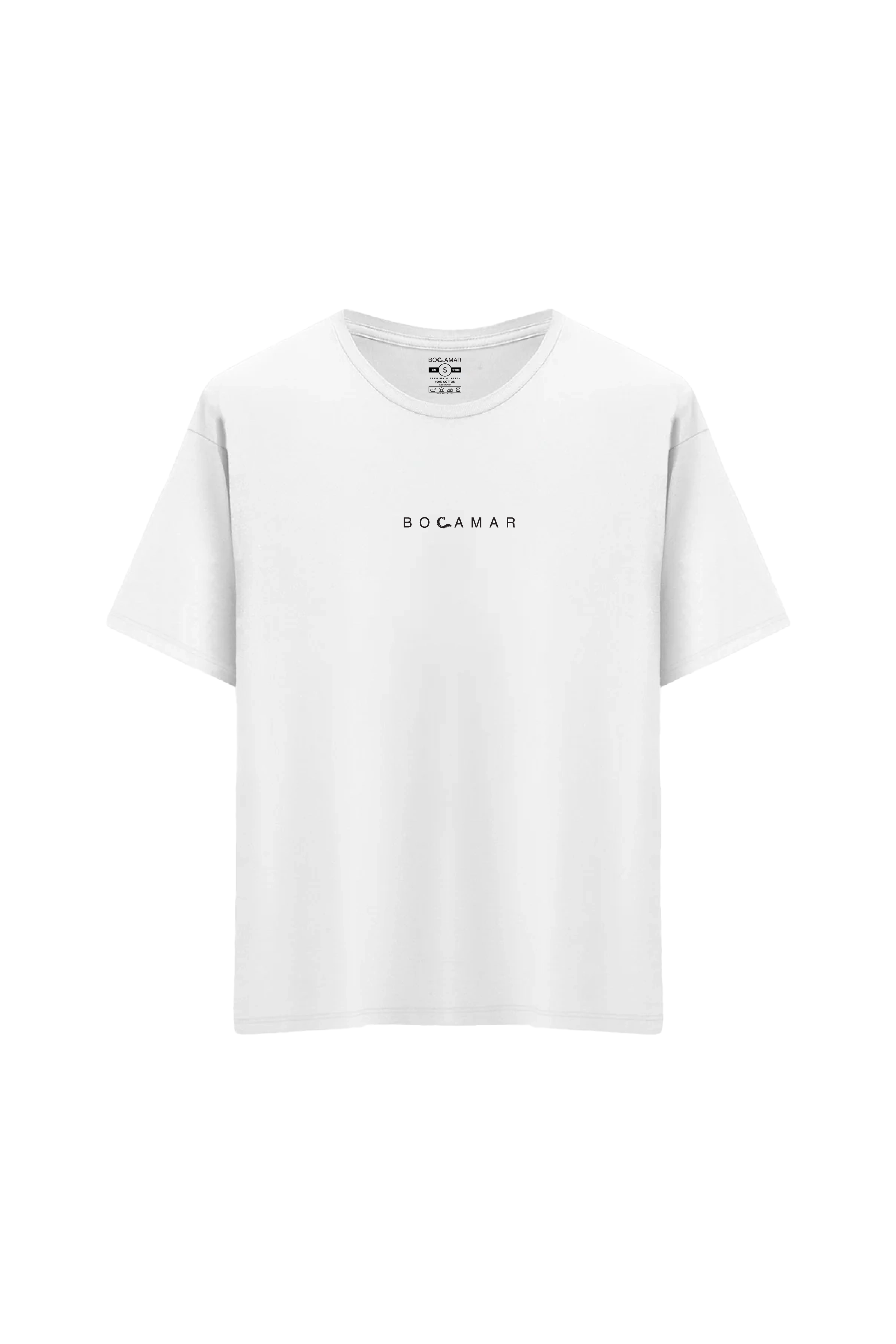 Oversize Unisex Bisiklet Yaka T-Shirt