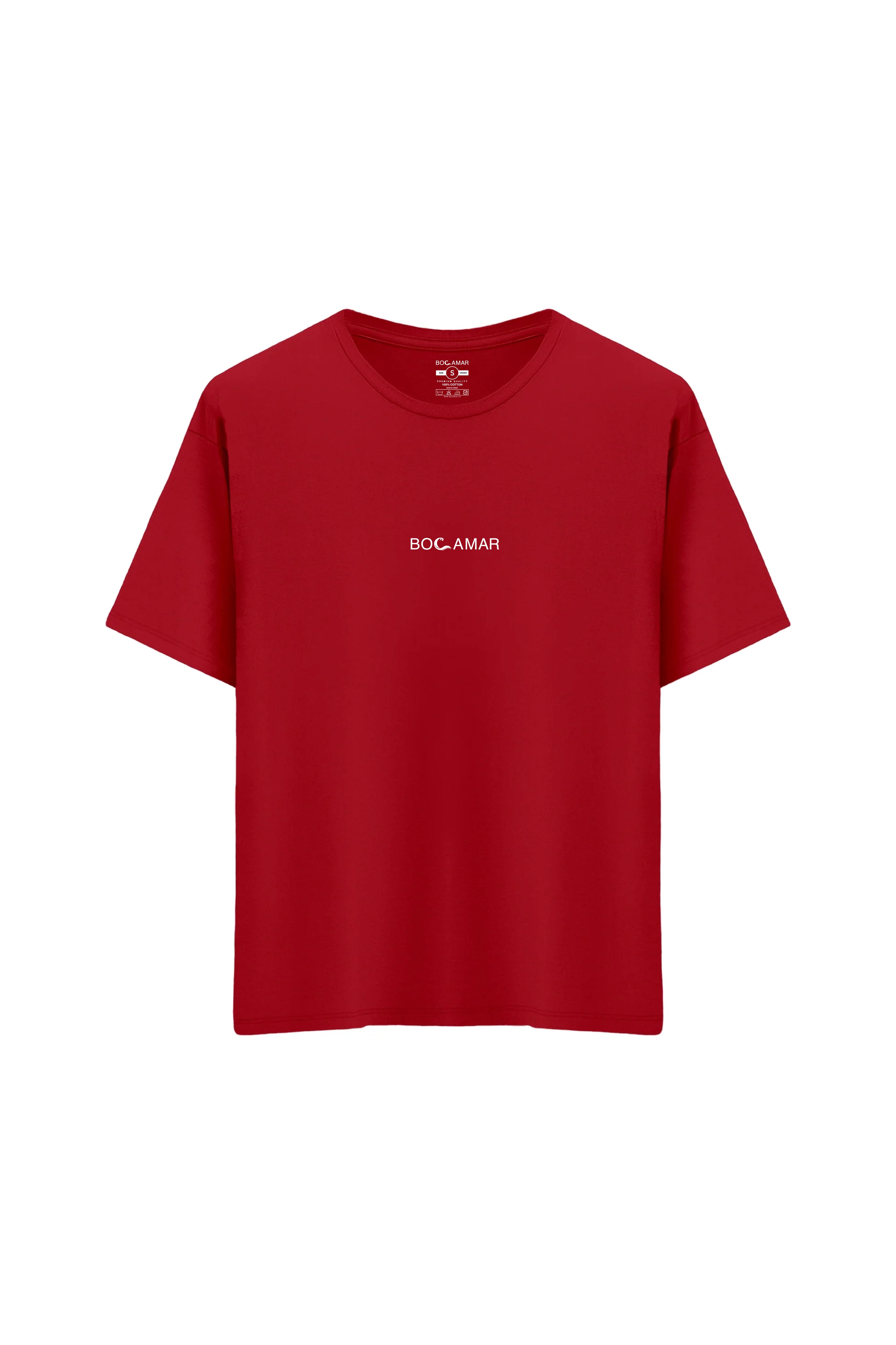 Oversize Unisex Bisiklet Yaka T-Shirt