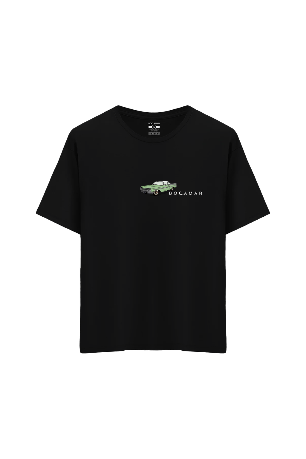 Oversize Unisex Bisiklet Yaka T-Shirt