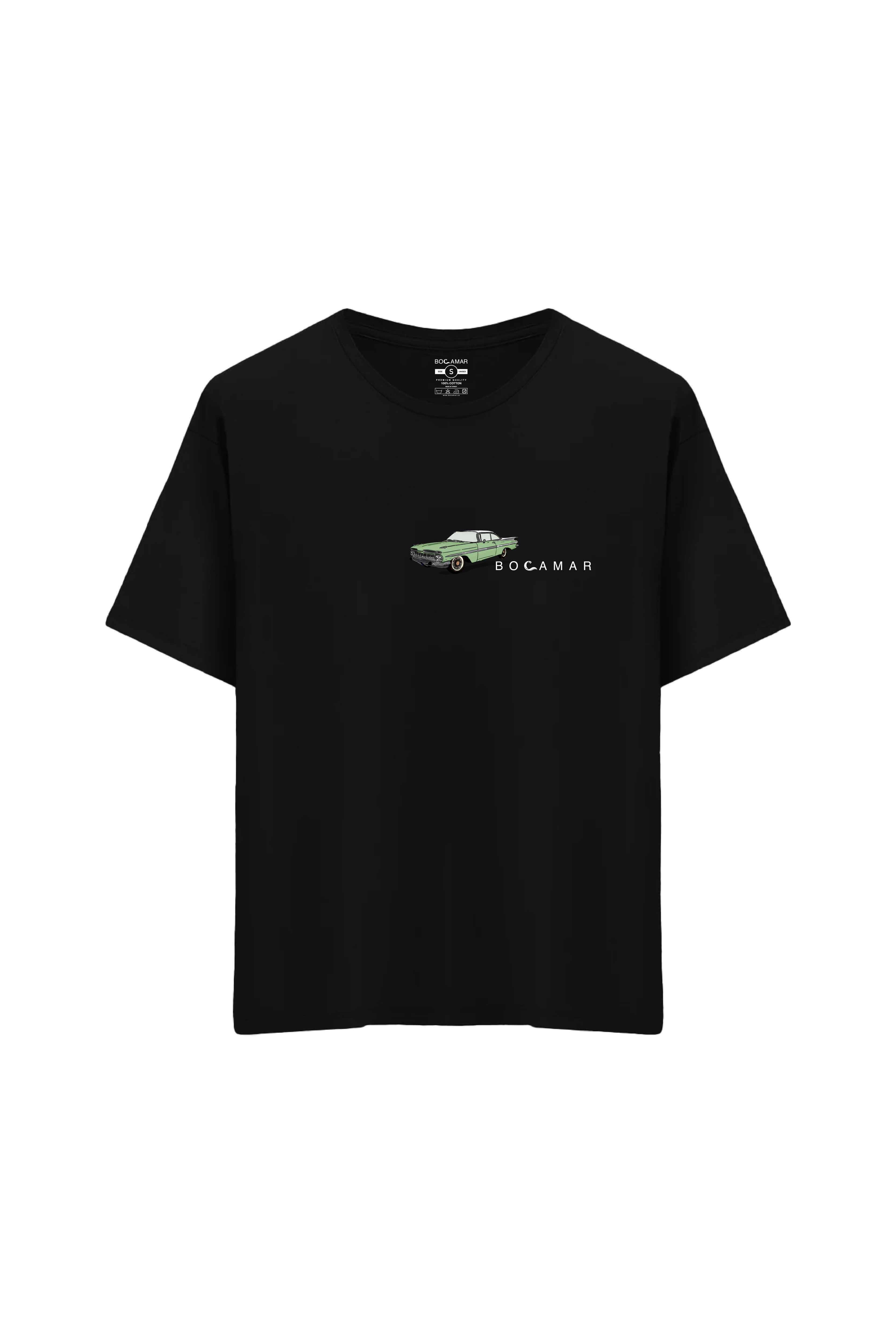 Oversize Unisex Bisiklet Yaka T-Shirt