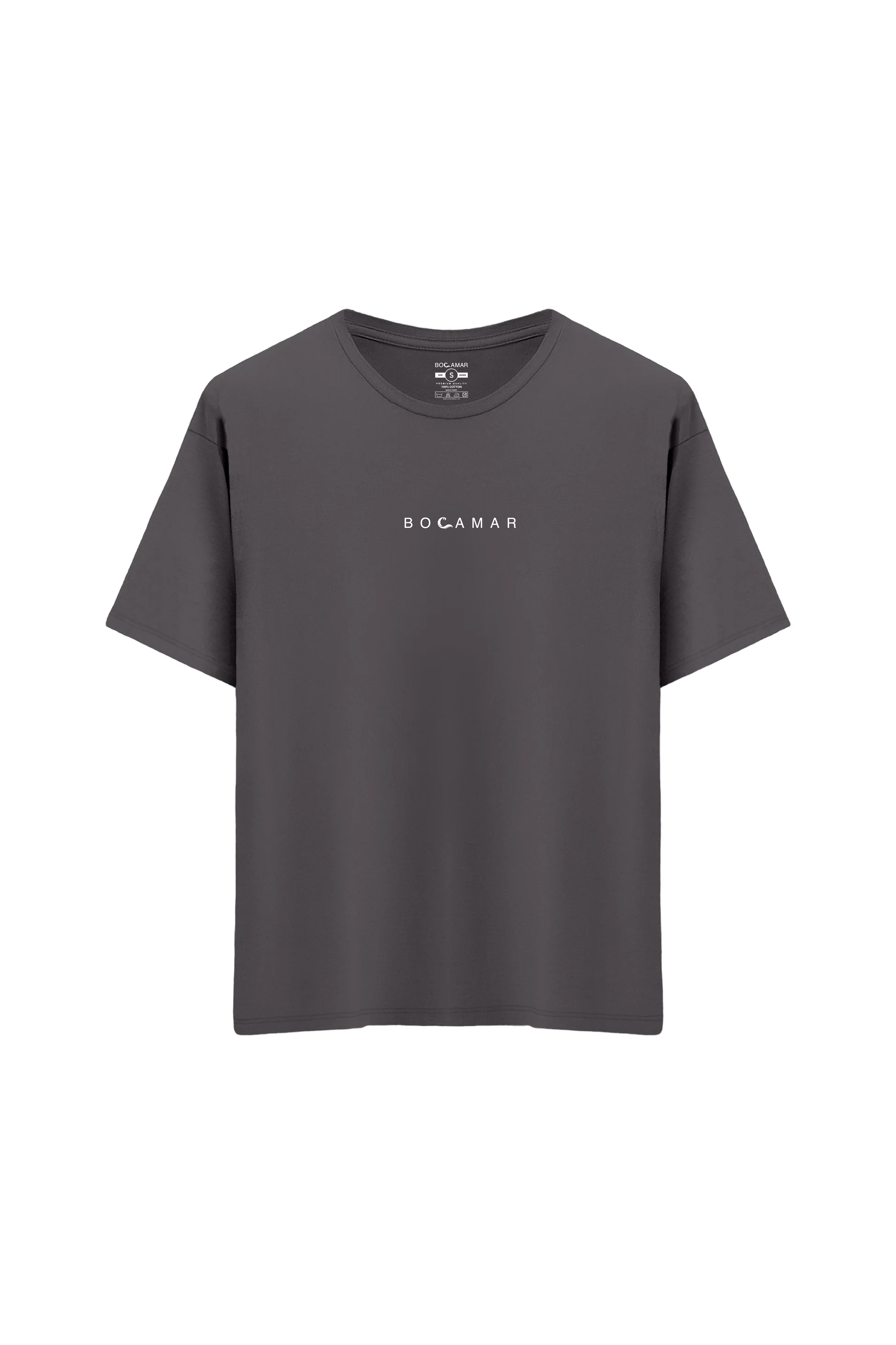 Oversize Unisex Bisiklet Yaka T-Shirt