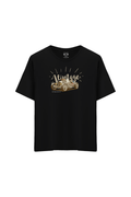 Klasik Araba Baskılı Oversize Unisex Bisiklet Yaka T-Shirt - No.1