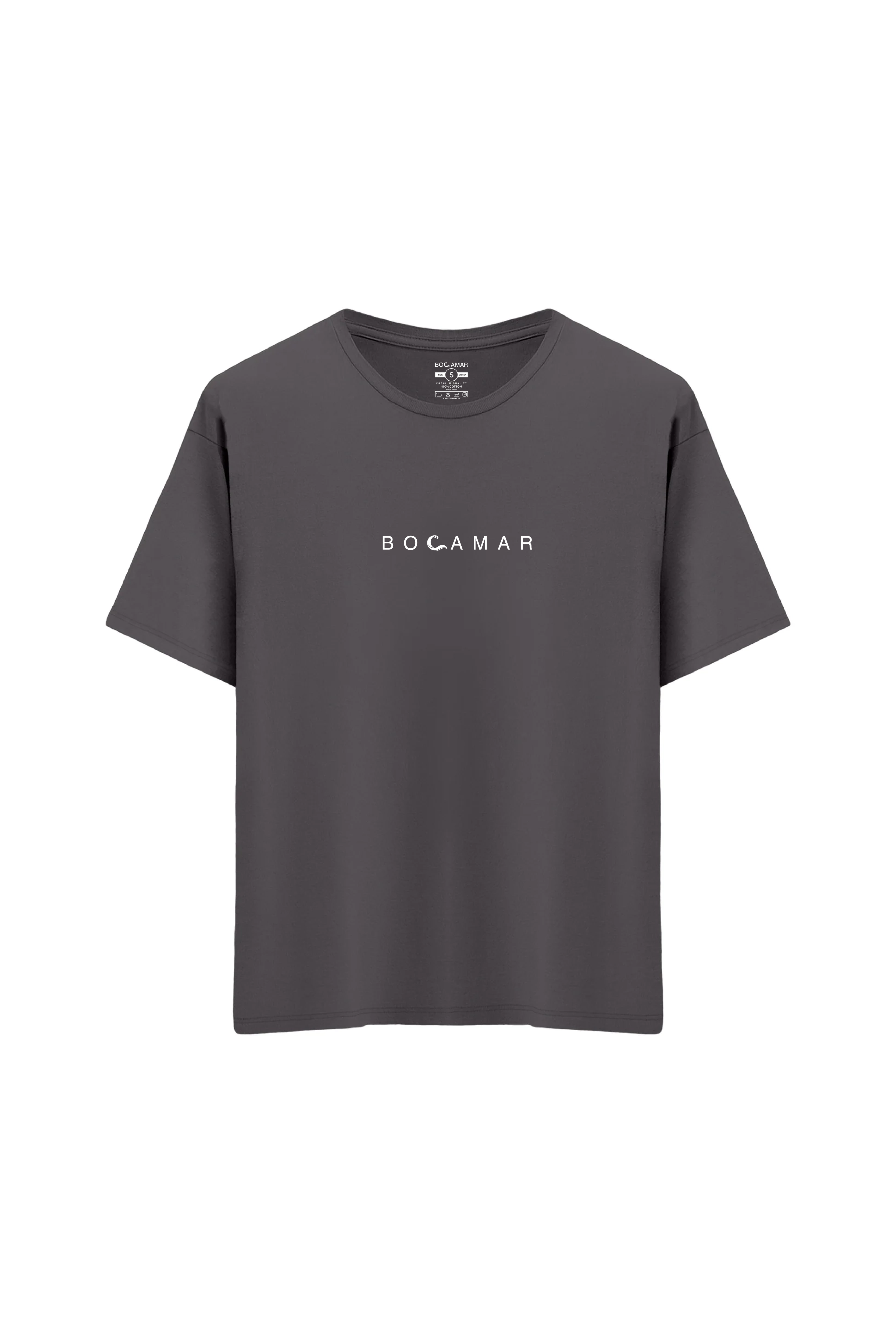 Oversize Unisex Bisiklet Yaka T-Shirt