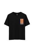 Etnik Desen Baskılı Oversize Unisex Bisiklet Yaka T-Shirt - No.5