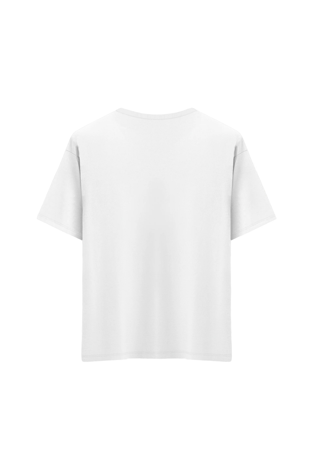 Oversize Unisex Bisiklet Yaka T-Shirt