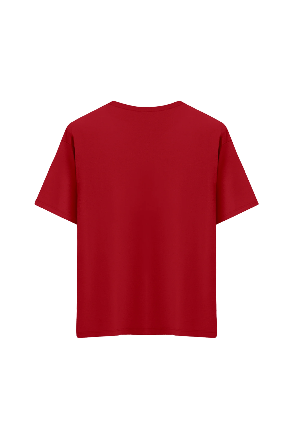 Oversize Unisex Bisiklet Yaka T-Shirt