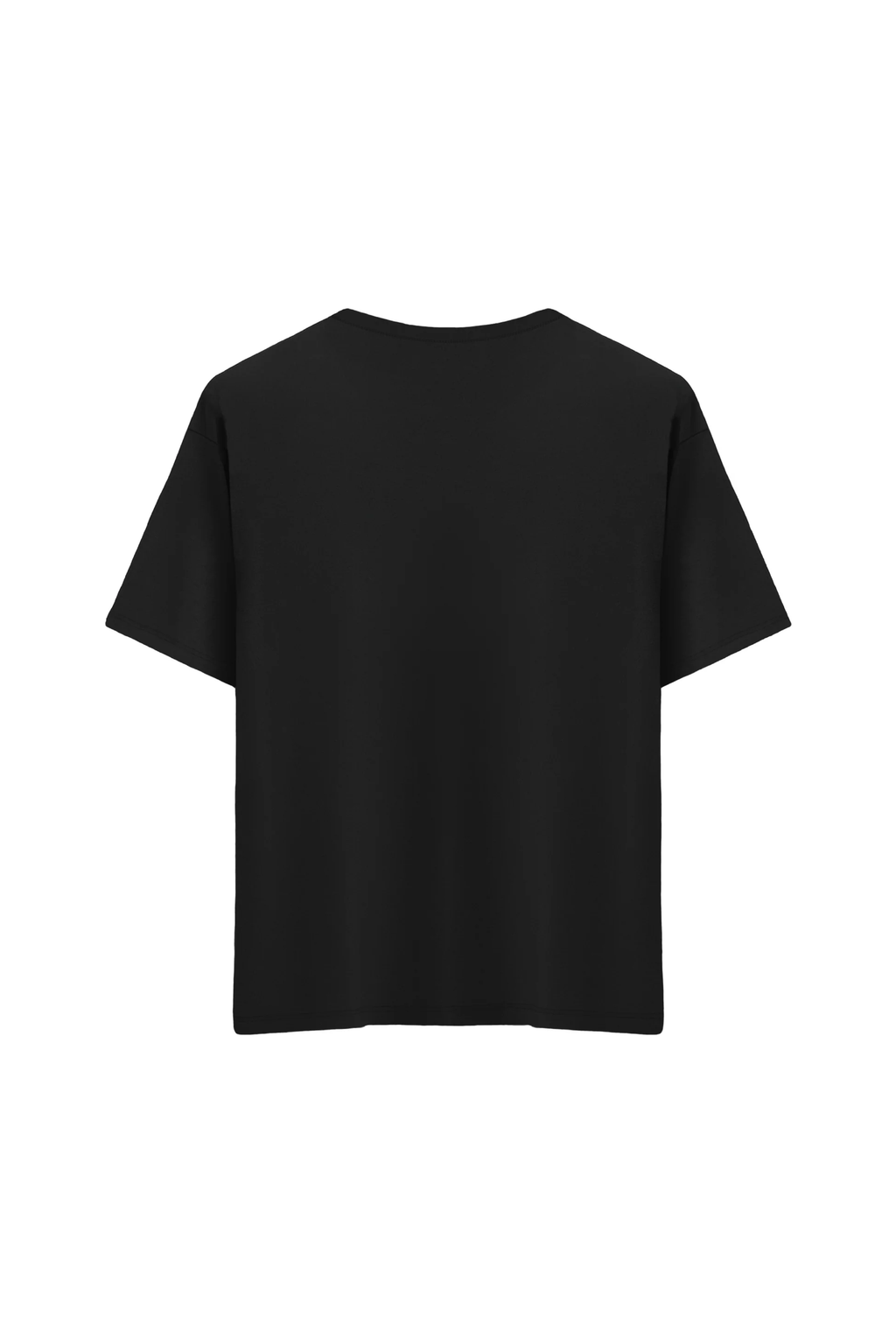 Oversize Unisex Bisiklet Yaka T-Shirt