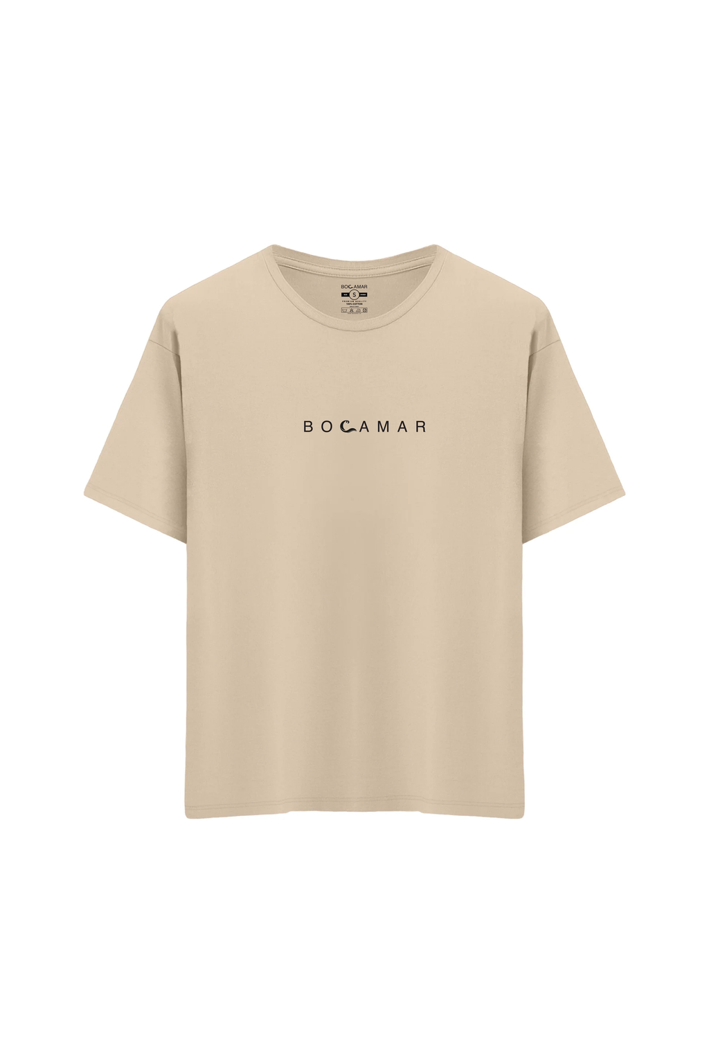 Oversize Unisex Bisiklet Yaka T-Shirt