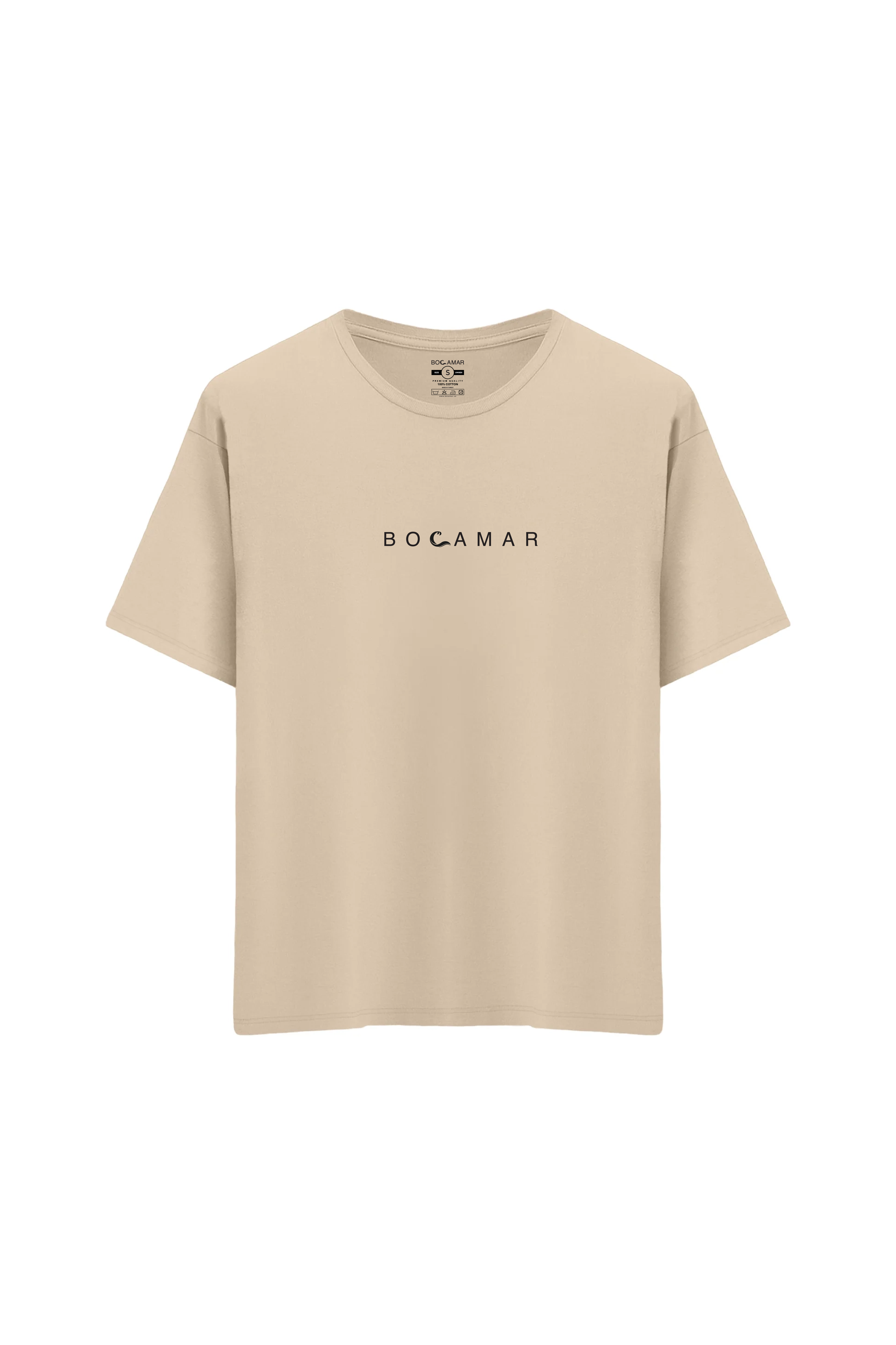 Oversize Unisex Bisiklet Yaka T-Shirt