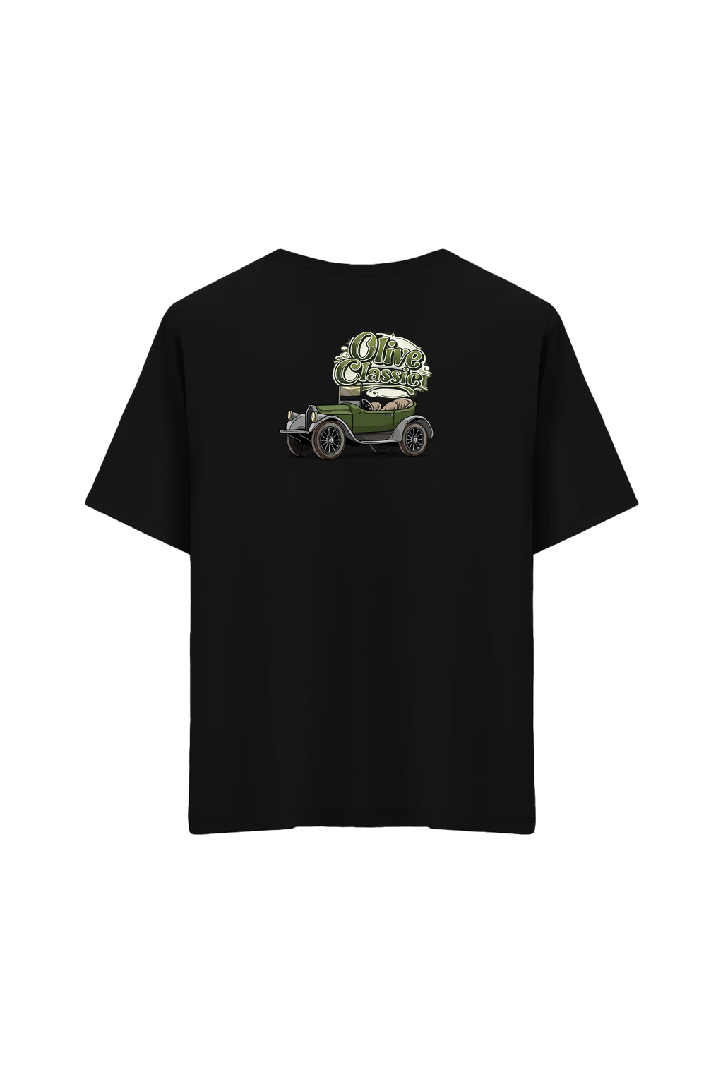 Oversize Unisex Bisiklet Yaka T-Shirt
