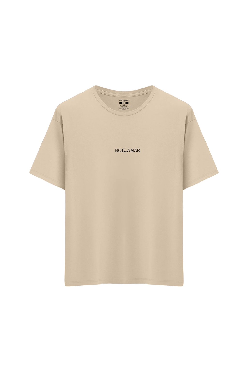 Oversize Unisex Bisiklet Yaka T-Shirt