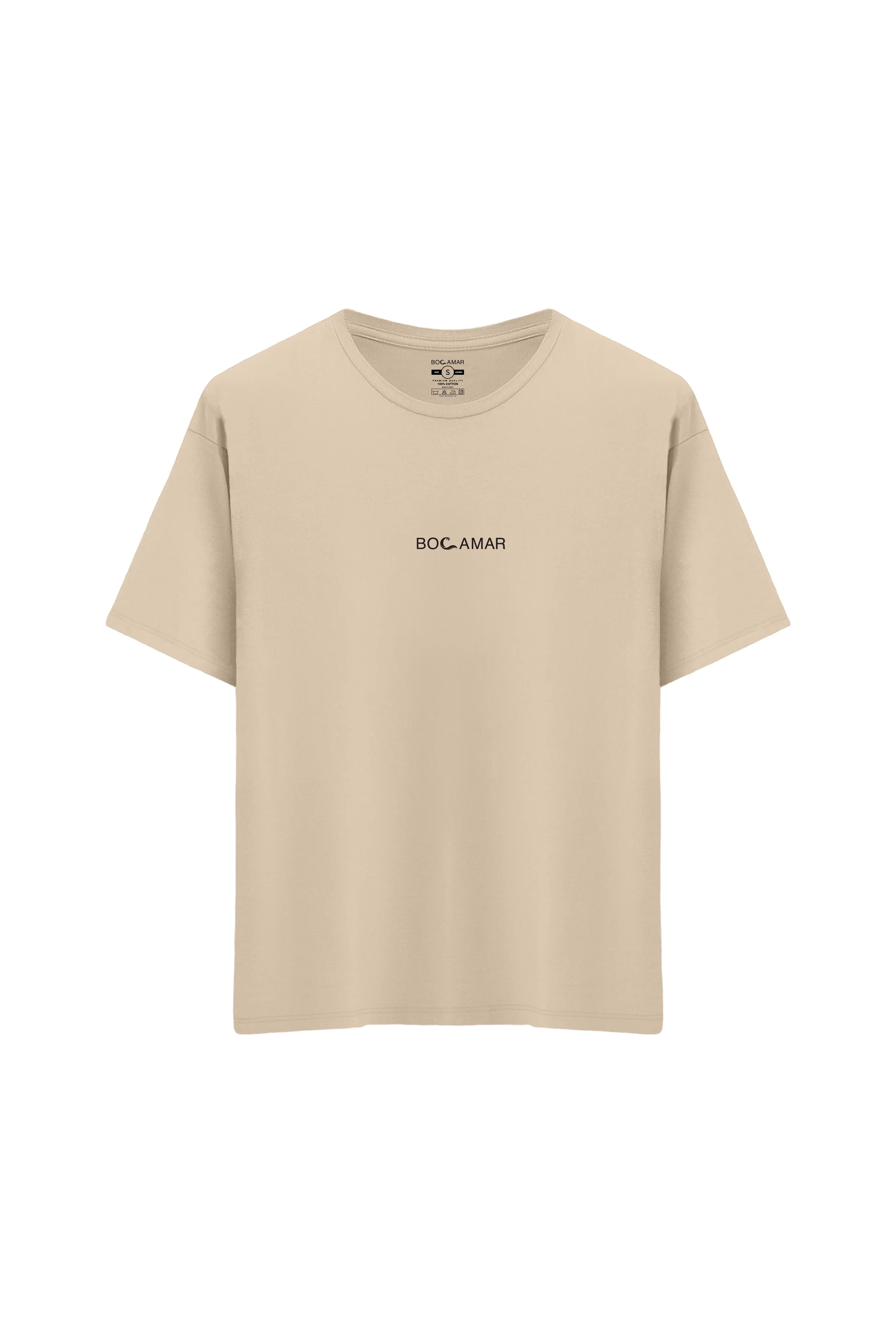 Oversize Unisex Bisiklet Yaka T-Shirt