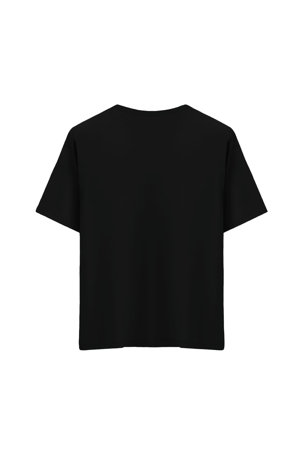 Oversize Unisex Bisiklet Yaka T-Shirt