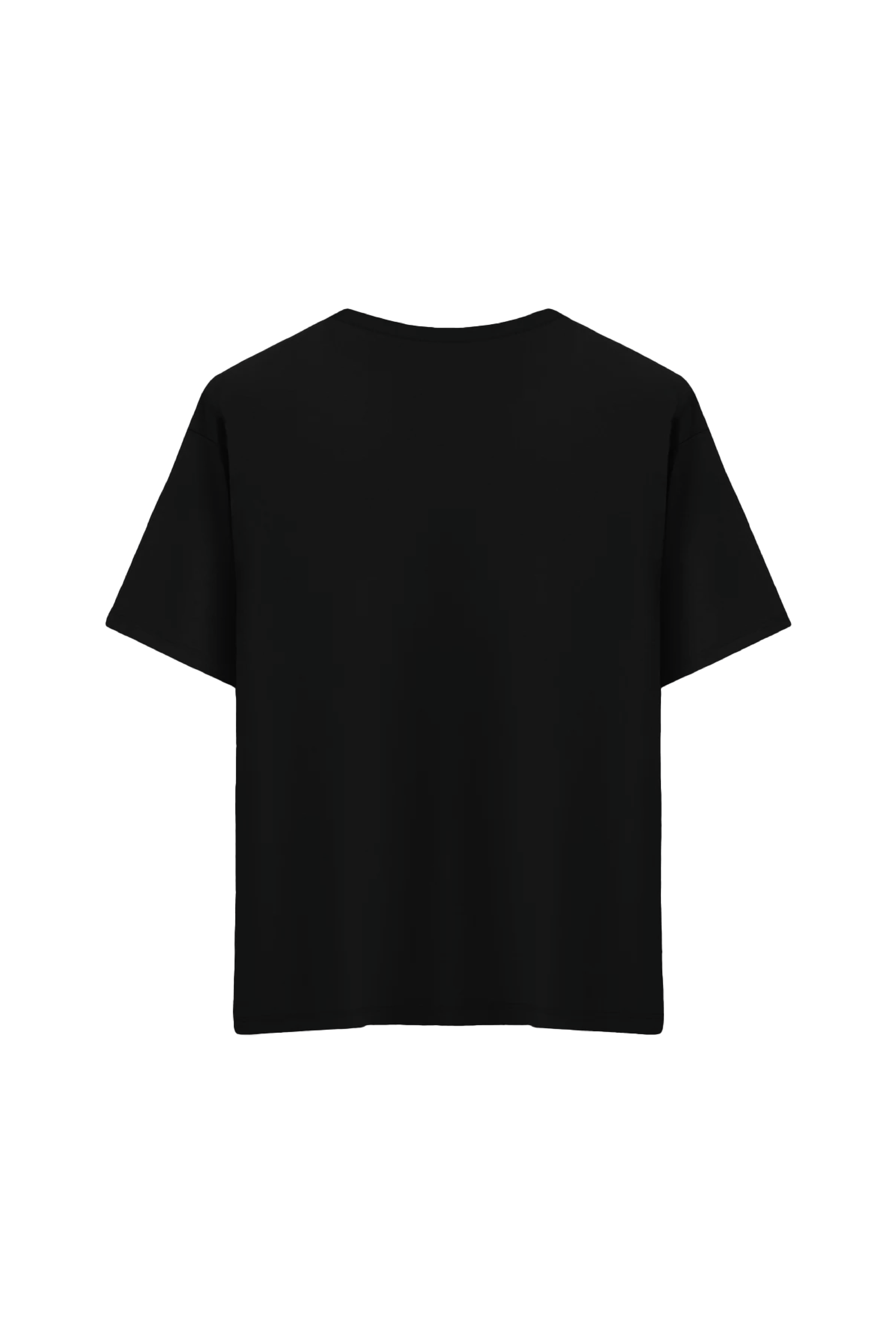 Oversize Unisex Bisiklet Yaka T-Shirt