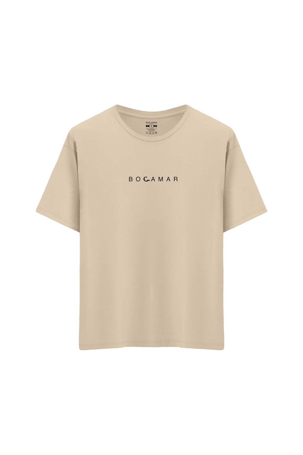 Oversize Unisex Bisiklet Yaka T-Shirt