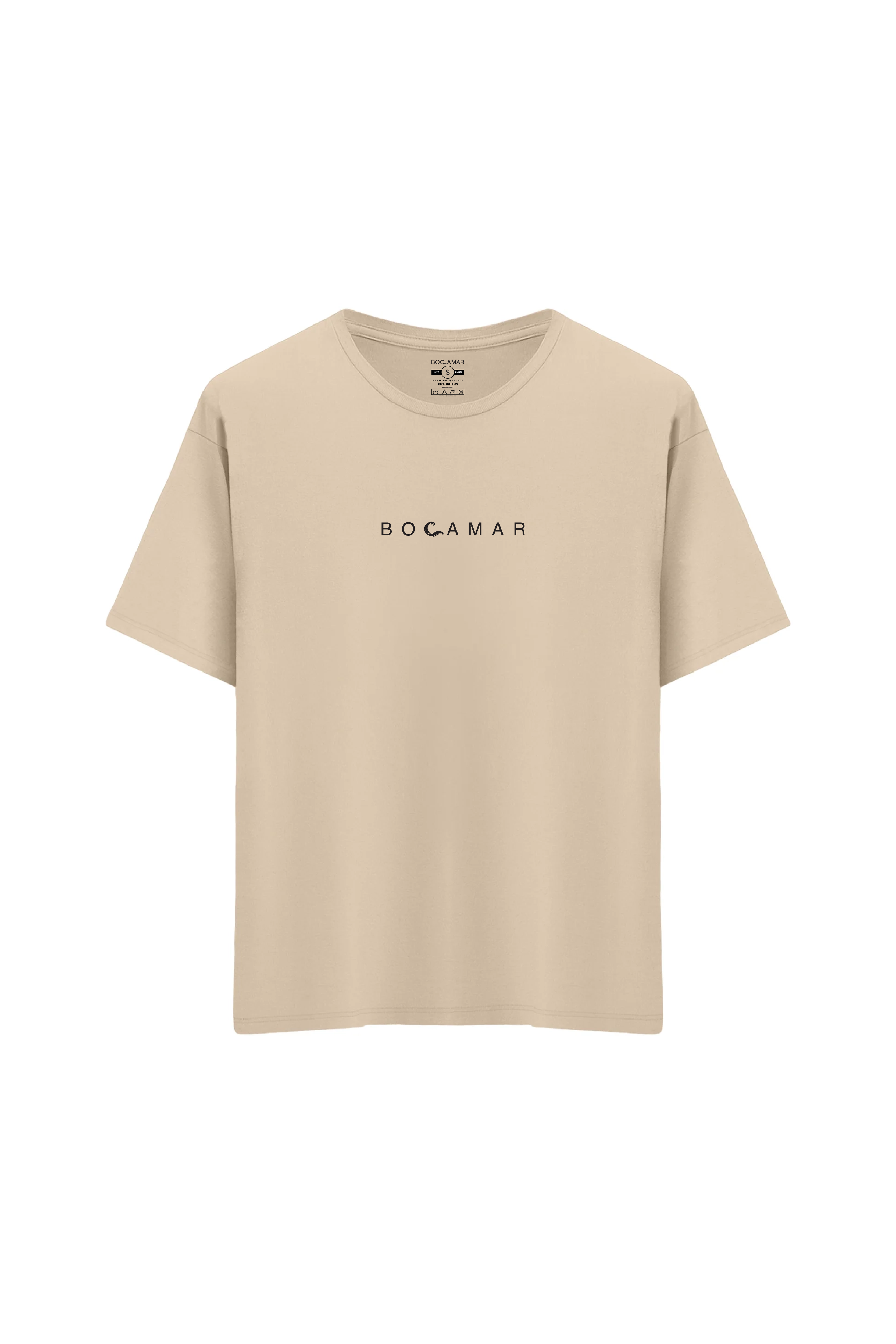 Oversize Unisex Bisiklet Yaka T-Shirt