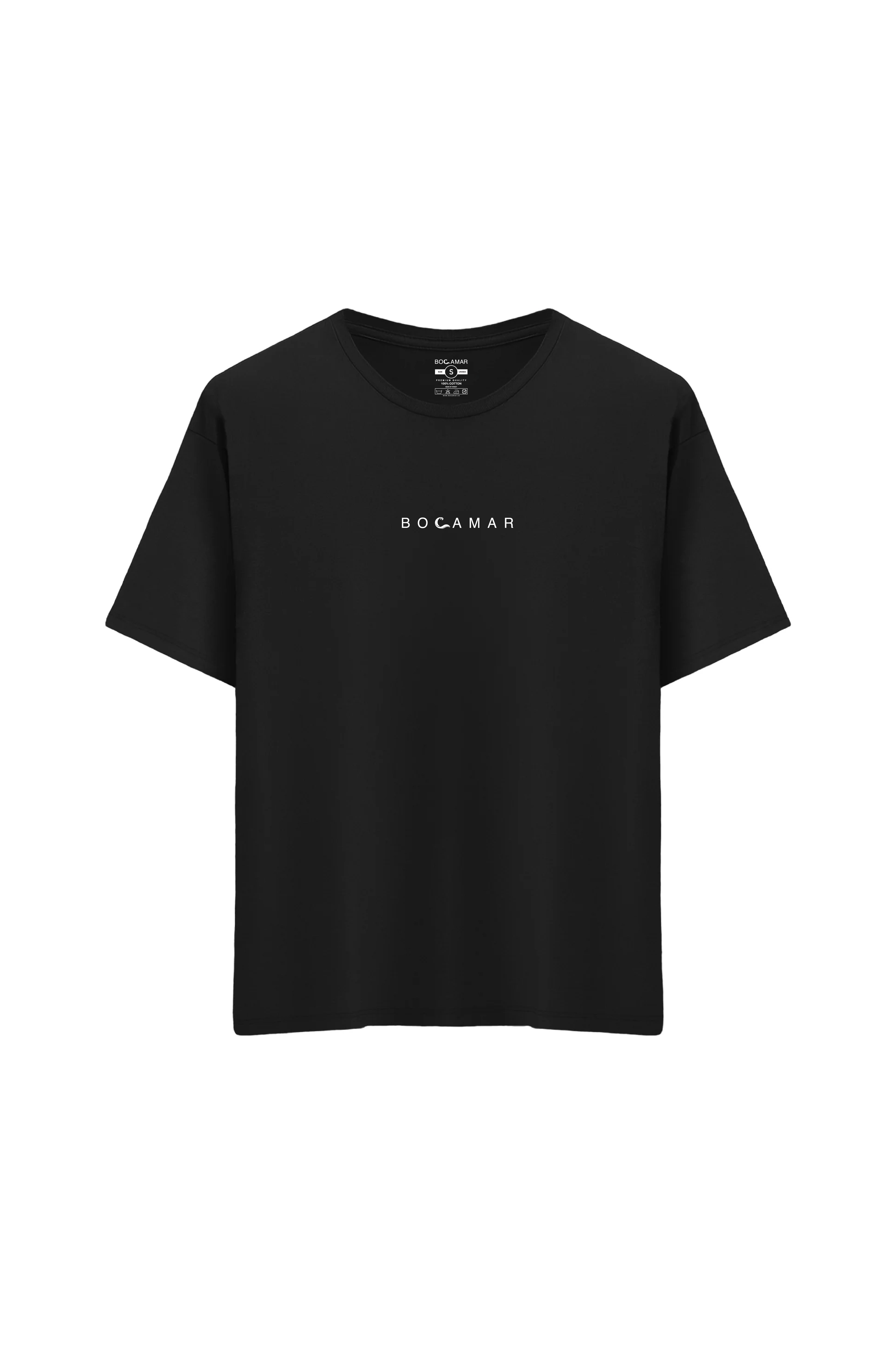 Oversize Unisex Bisiklet Yaka T-Shirt