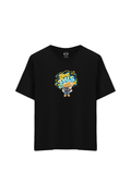Ayı Baskılı Oversize Unisex Bisiklet Yaka T-Shirt - No.2