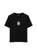 Kremlin Sarayı Baskılı Oversize Unisex Bisiklet Yaka T-Shirt