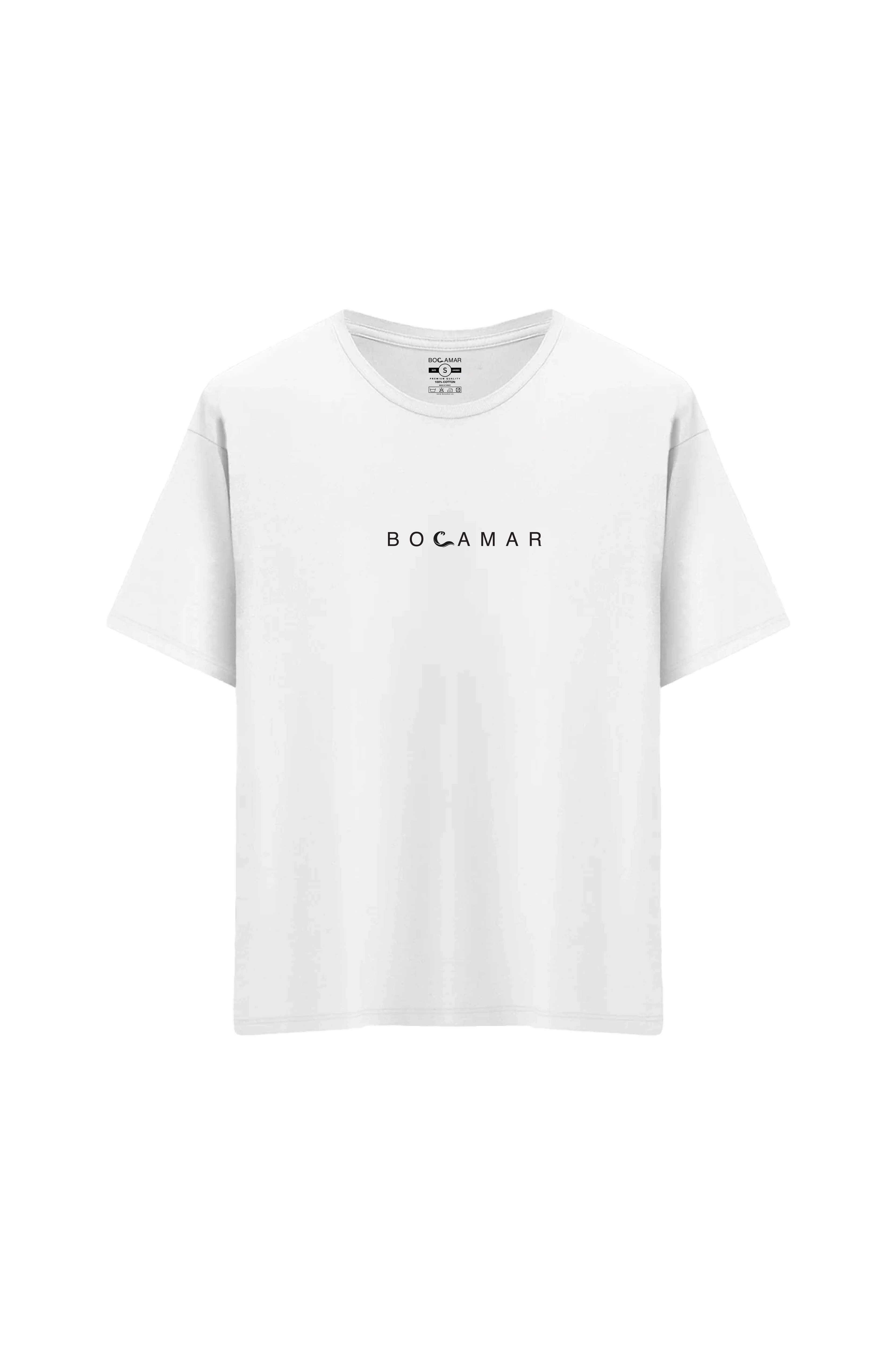 Oversize Unisex Bisiklet Yaka T-Shirt