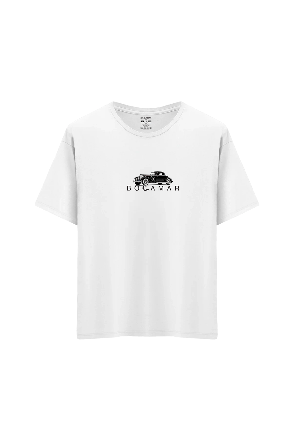 Oversize Unisex Bisiklet Yaka T-Shirt