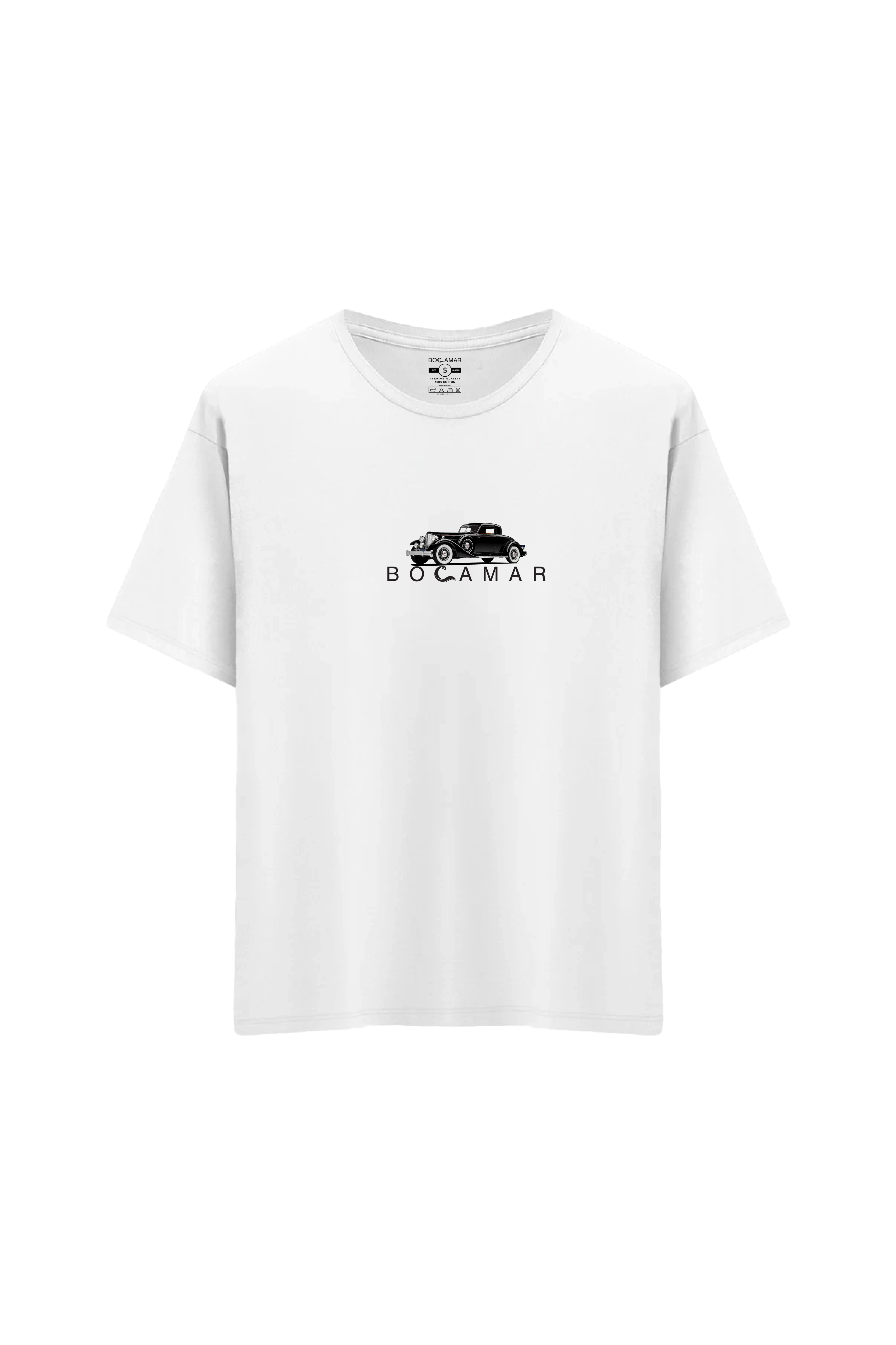 Oversize Unisex Bisiklet Yaka T-Shirt