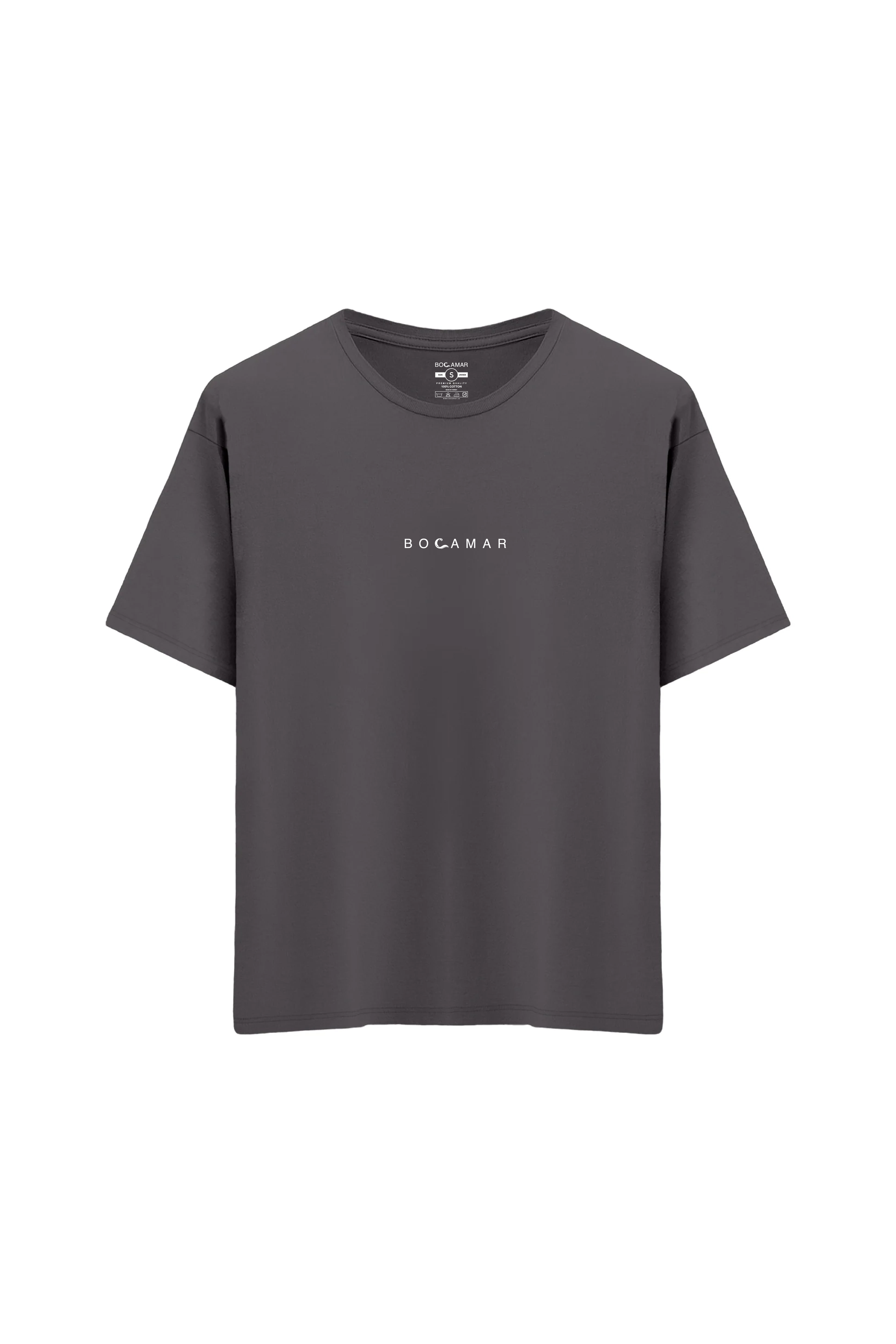 Oversize Unisex Bisiklet Yaka T-Shirt
