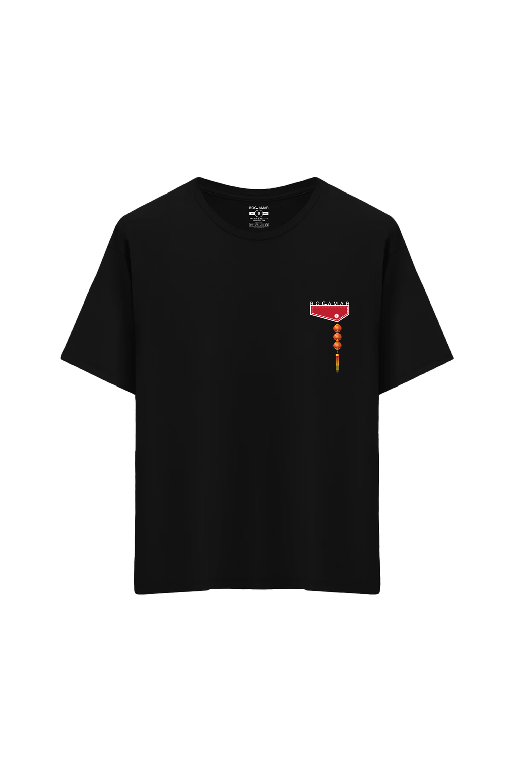Oversize Unisex Bisiklet Yaka T-Shirt - SİYAH