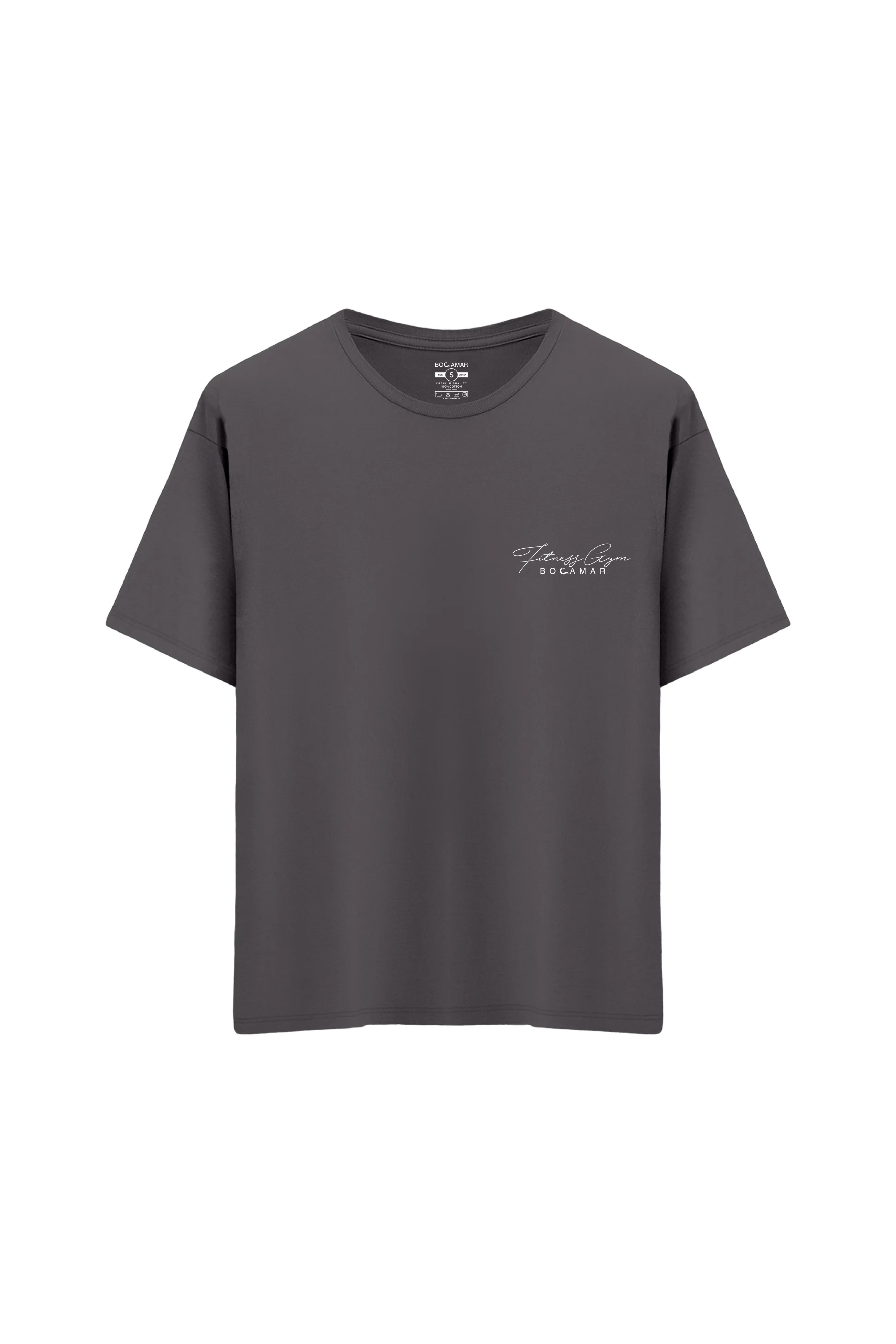 Oversize Unisex Bisiklet Yaka T-Shirt