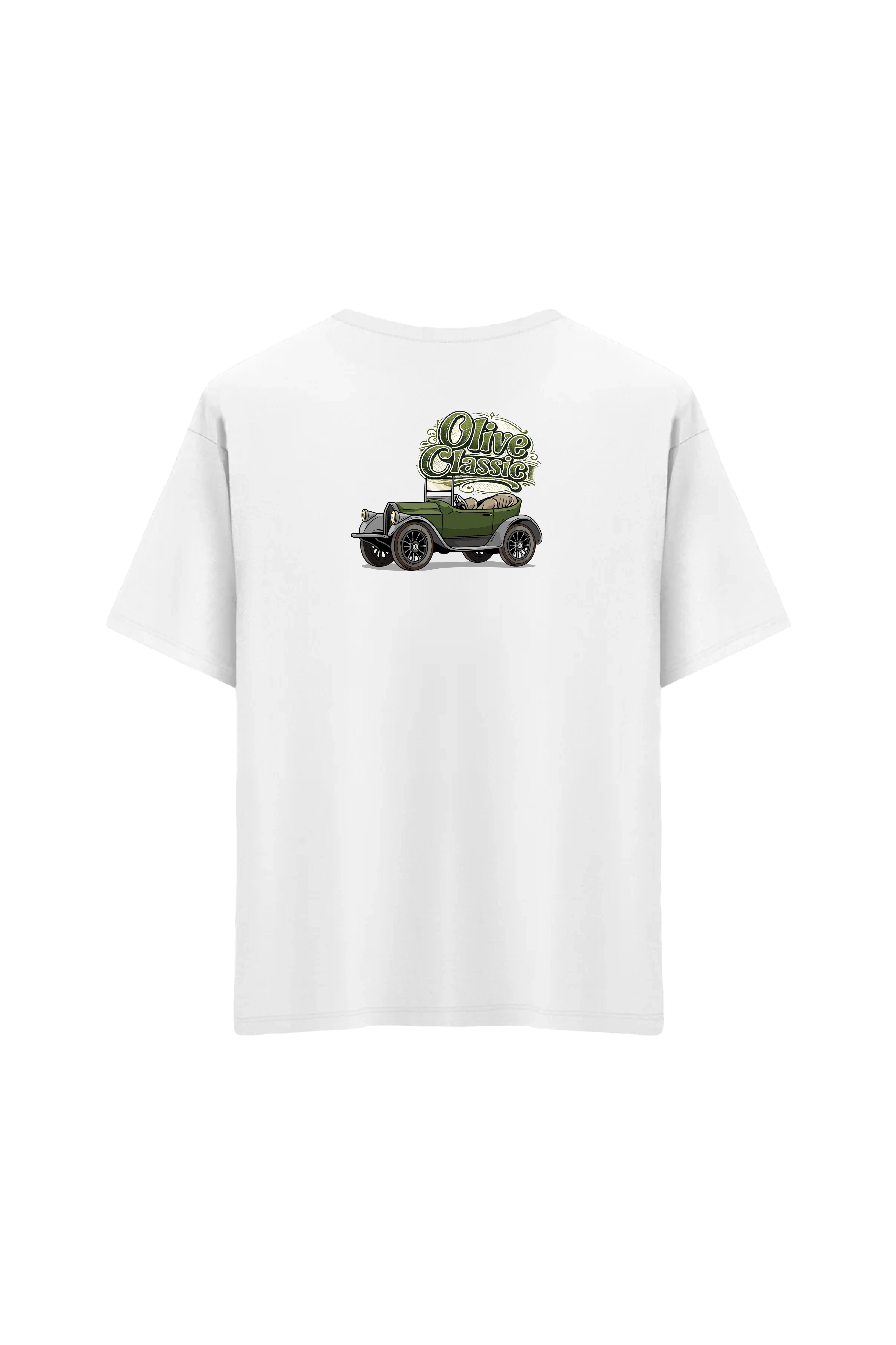 Oversize Unisex Bisiklet Yaka T-Shirt