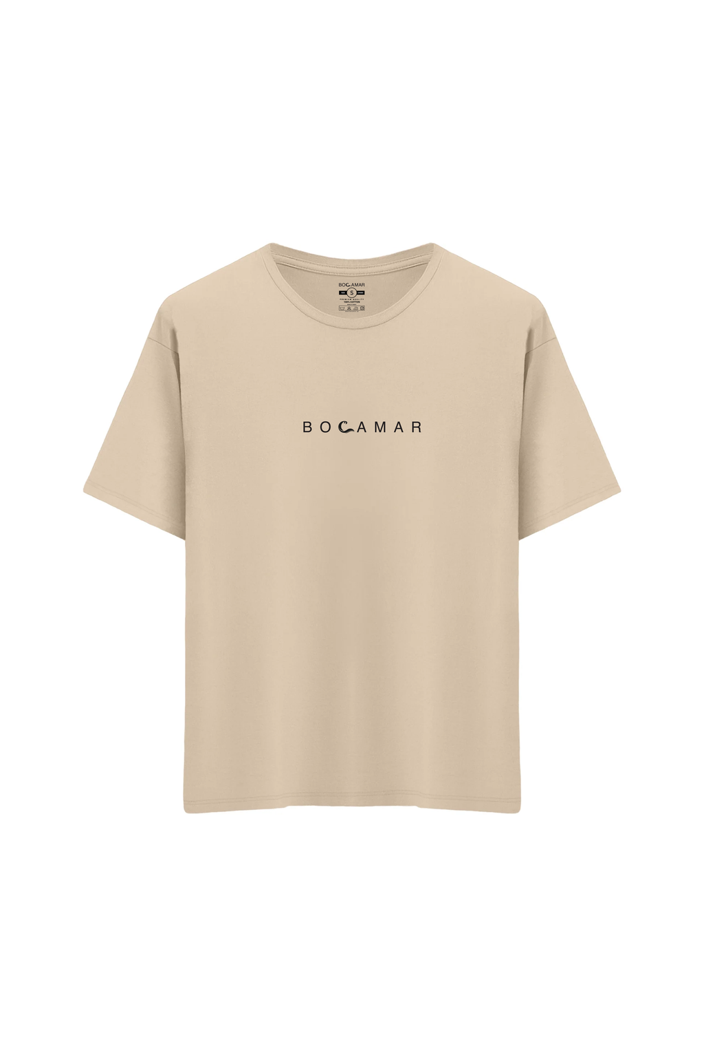 Oversize Unisex Bisiklet Yaka T-Shirt
