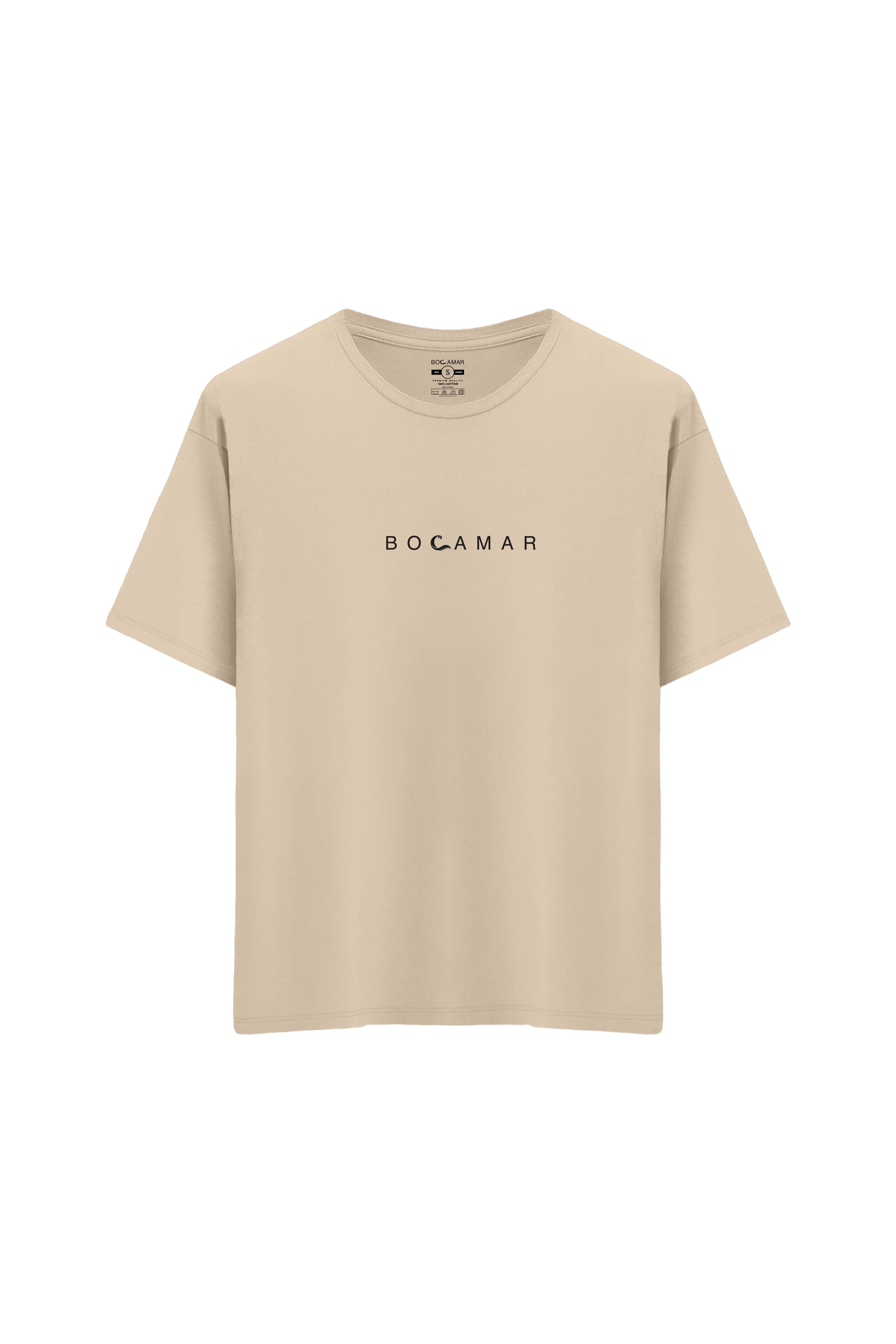 Oversize Unisex Bisiklet Yaka T-Shirt