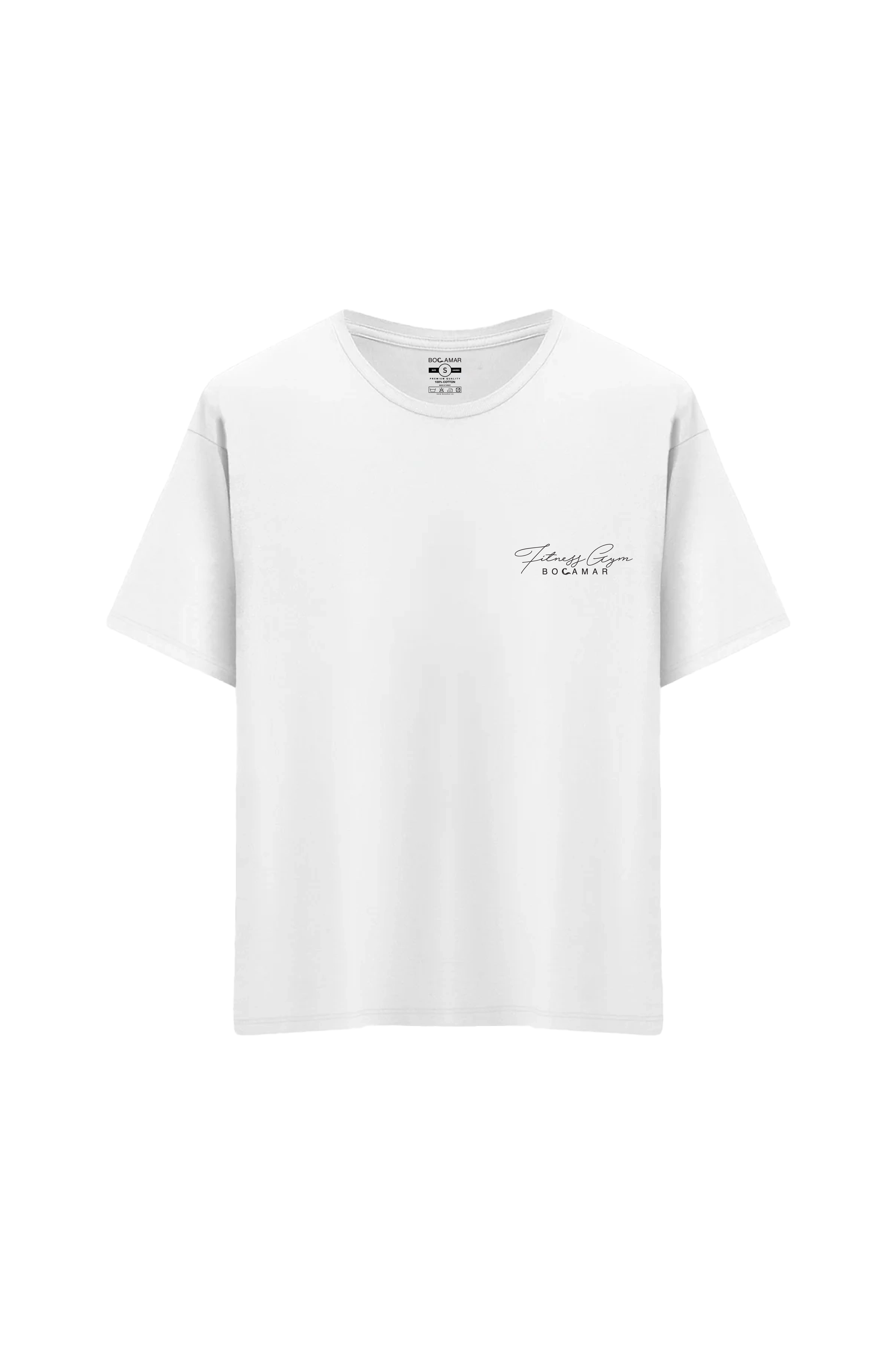 Oversize Unisex Bisiklet Yaka T-Shirt
