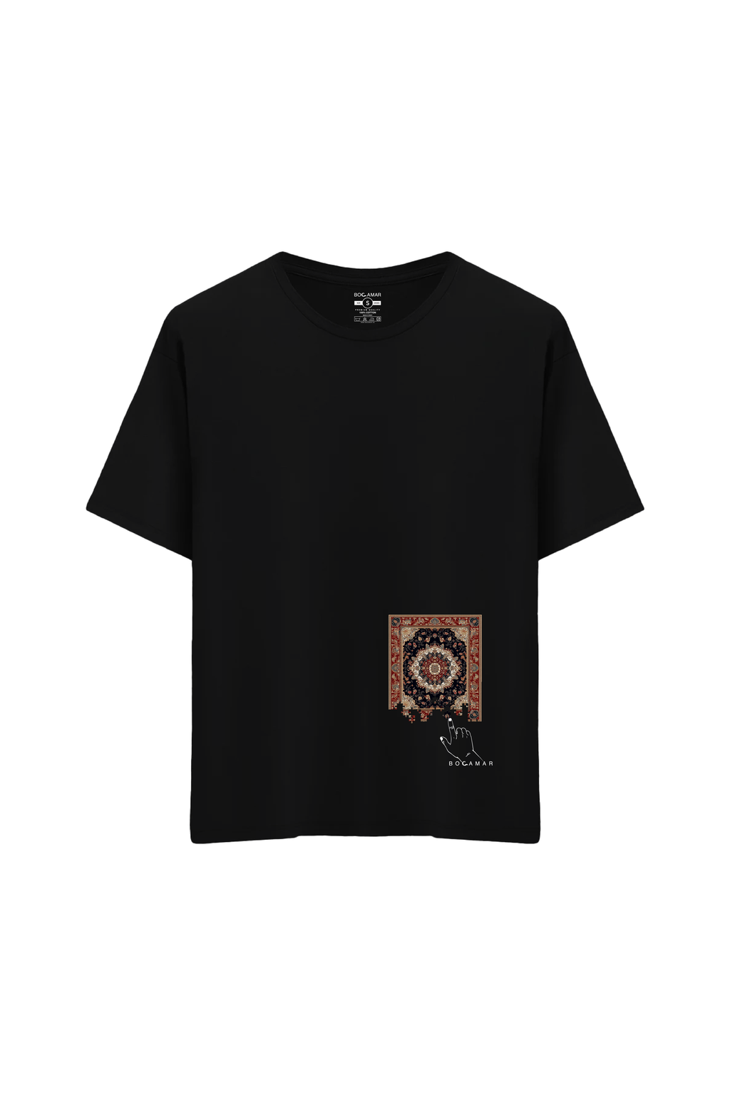 Oversize Unisex Bisiklet Yaka T-Shirt