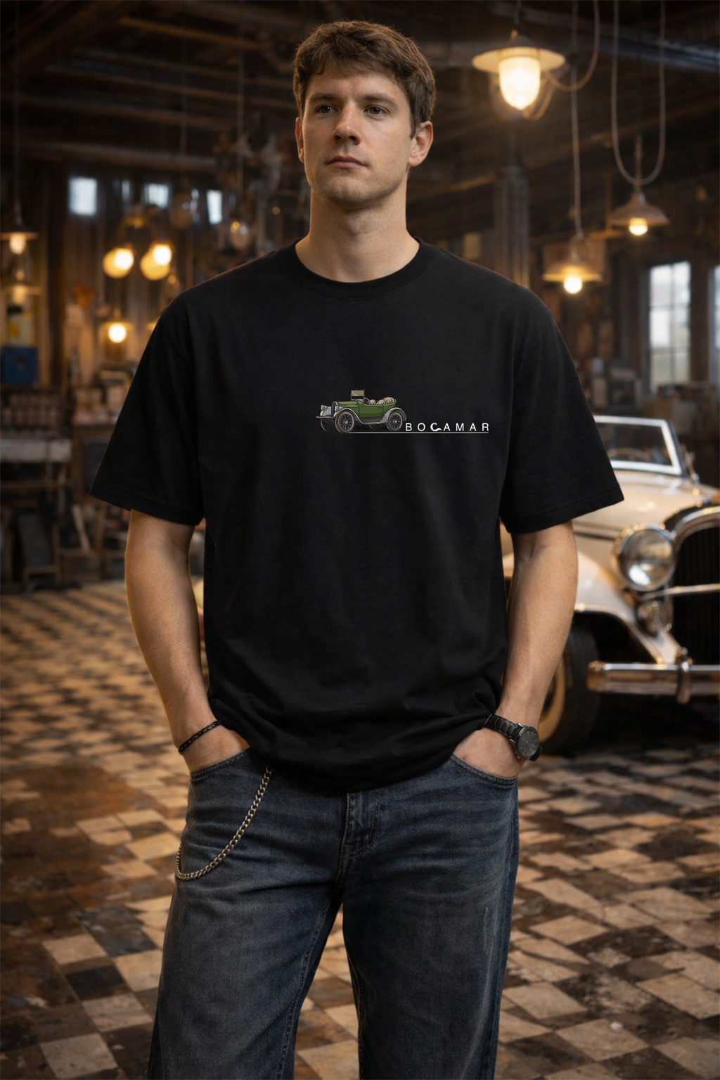 BOCAMAR - OVERSİZE UNISEX BİSİKLET YAKA TSHIRT