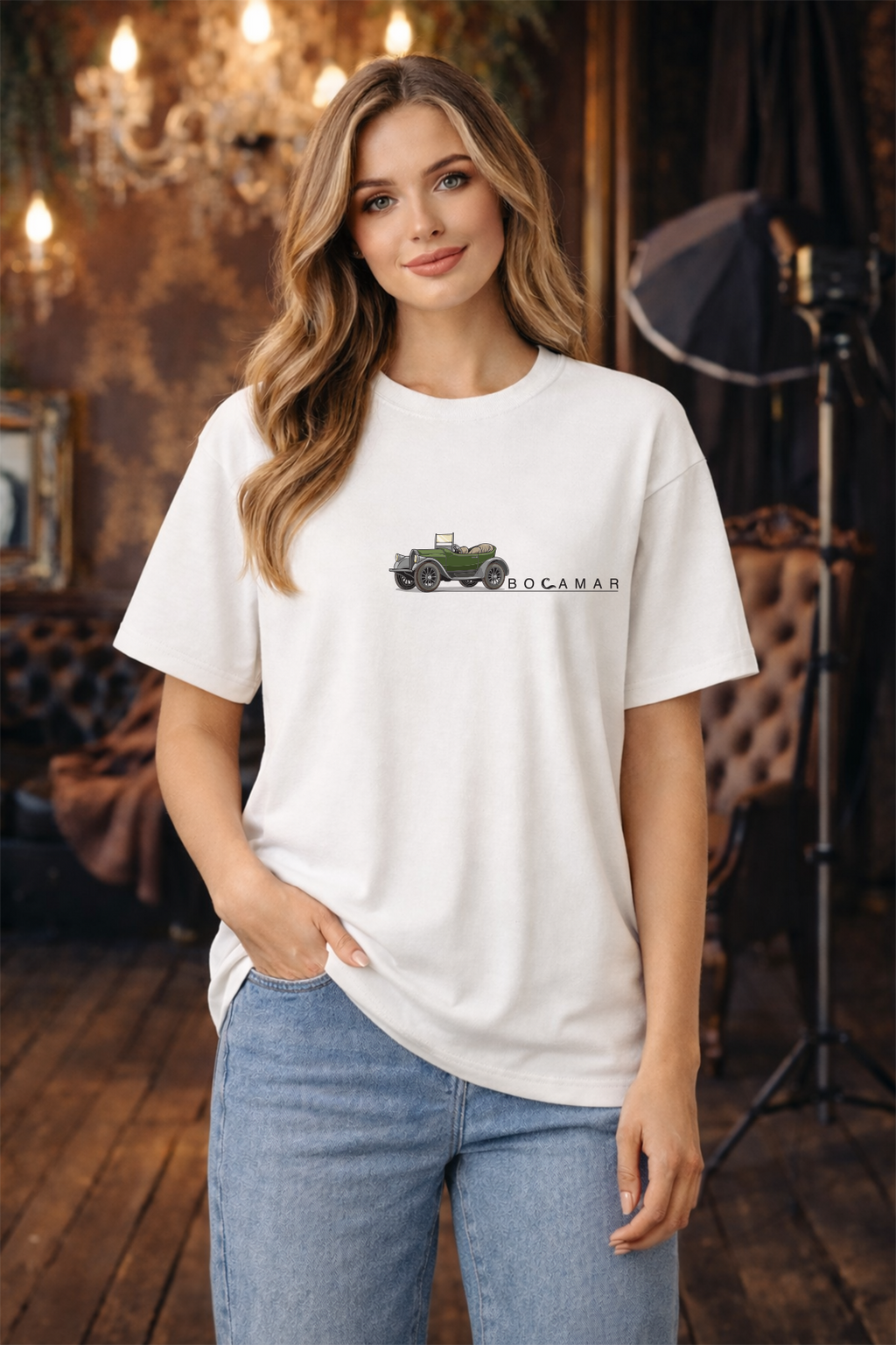 BOCAMAR - OVERSİZE UNISEX BİSİKLET YAKA TSHIRT