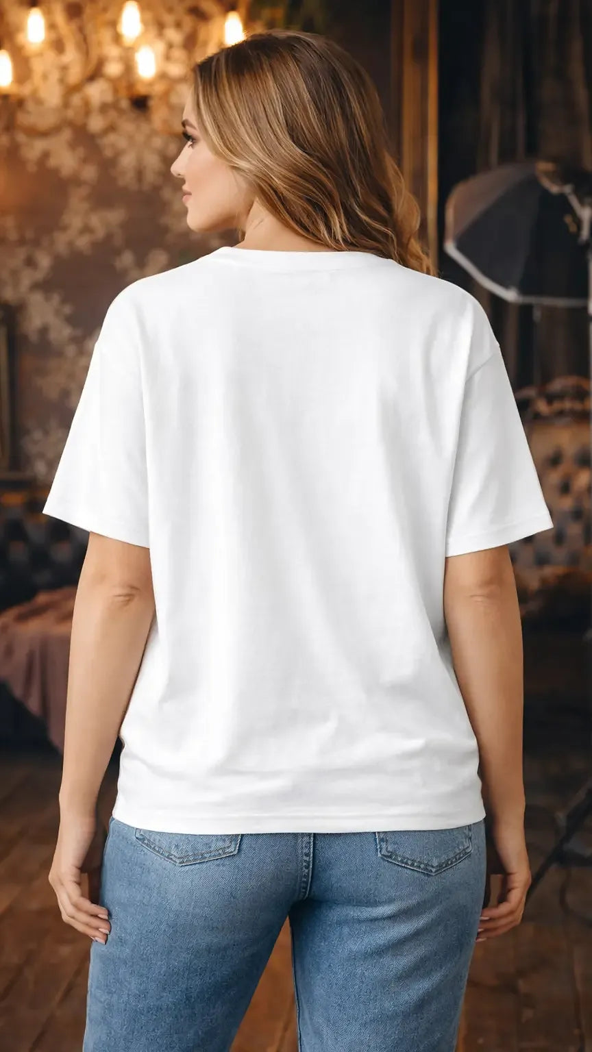Oversize Unisex Bisiklet Yaka T-Shirt