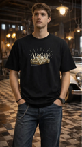 Oversize Unisex Bisiklet Yaka T-Shirt